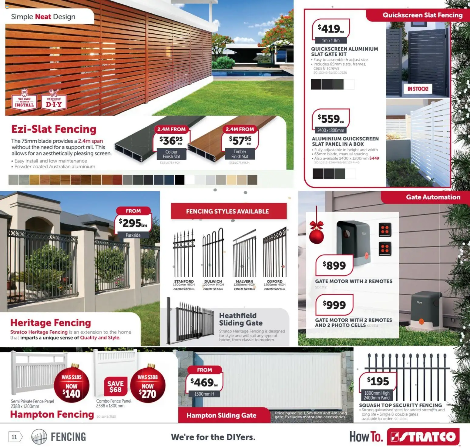 Stratco catalogue - valid from 31.10.2025 | Page: 11 | Products: Box, Fence, Gate, Squash