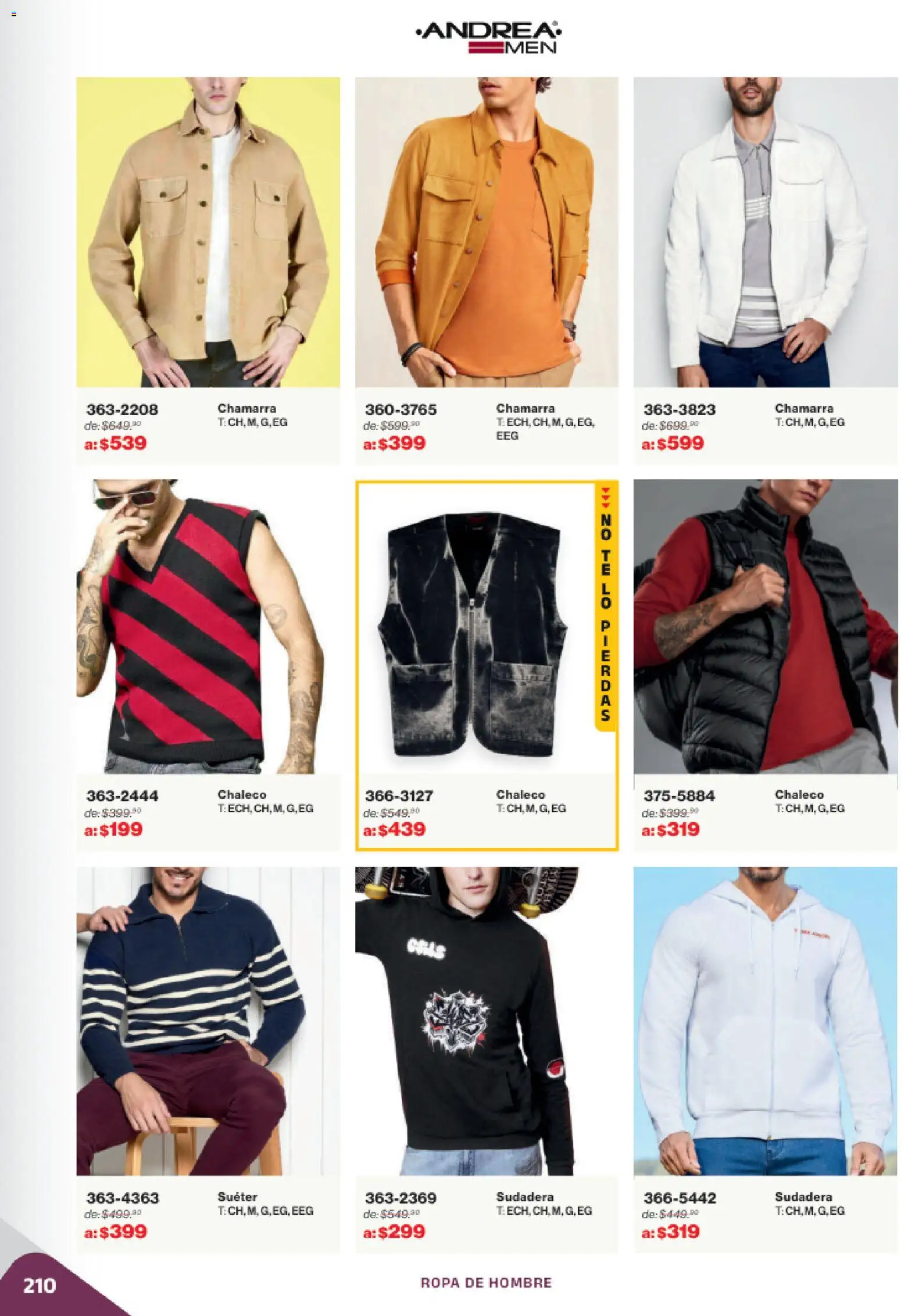 Nuevas ofertas de Andrea válidas en toda la República Mexicana desde el 02.11.2025. ¡Encuentra las mejores ofertas en Andrea catálogo Outlet! | Página: 210 | Productos: Chaleco, Chamarra, Ropa, Sudadera