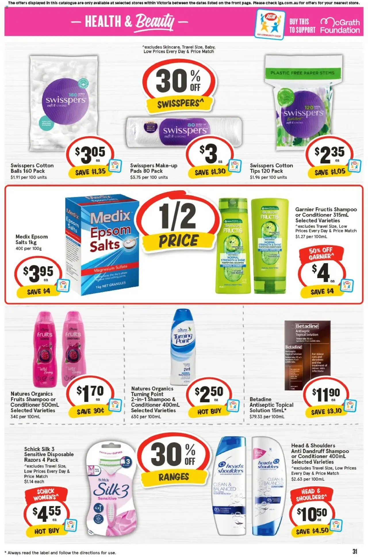 IGA catalogue - valid from 24.09.2025 | Page: 34 | Products: Shampoo, Fruits, Foundation, Treatment