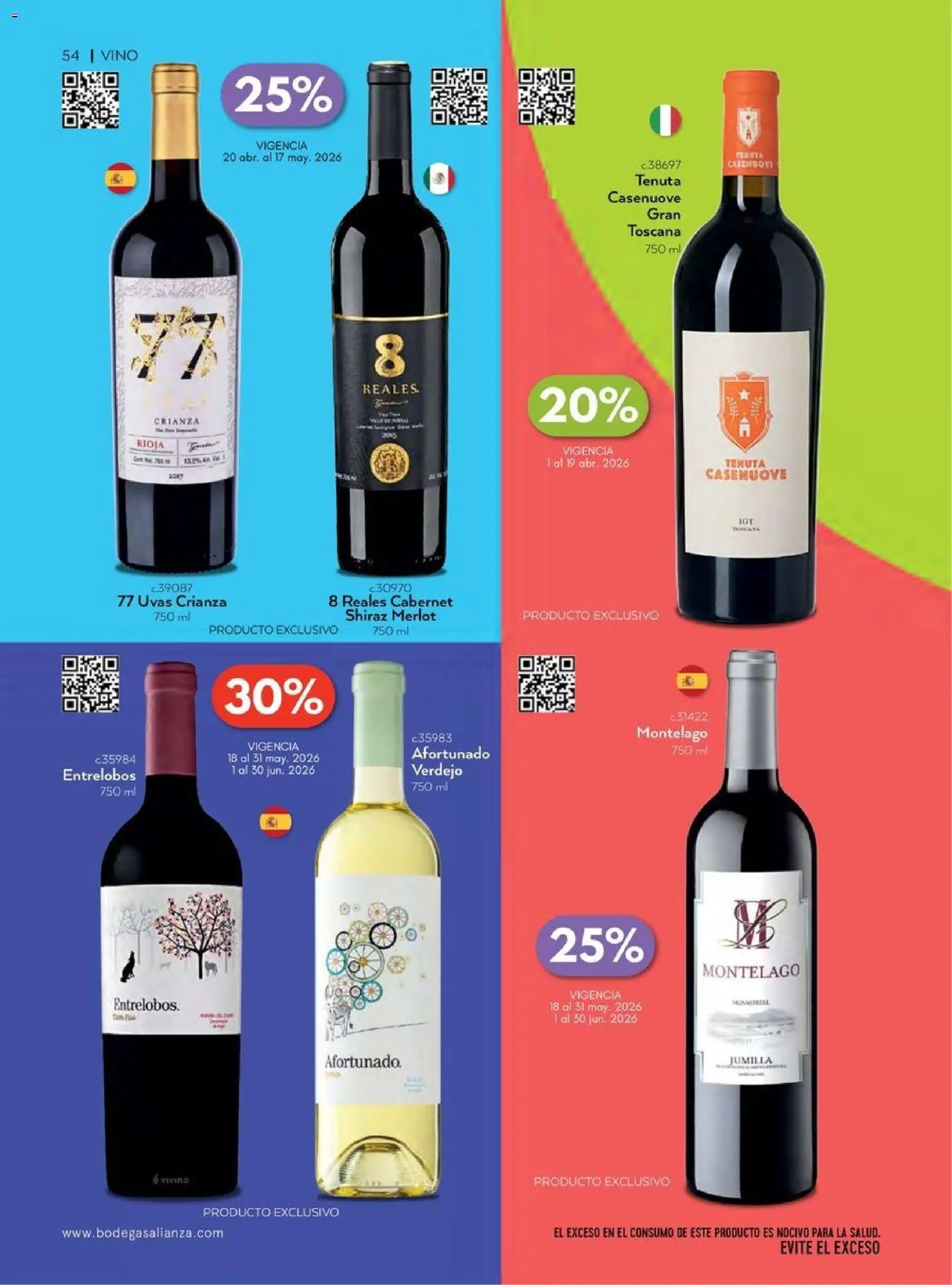 Nuevas ofertas de Bodegas Alianza válidas en toda la República Mexicana desde el 01.04.2026. ¡Encuentra las mejores ofertas en Bodegas Alianza catálogo! | Página: 56 | Productos: Vino