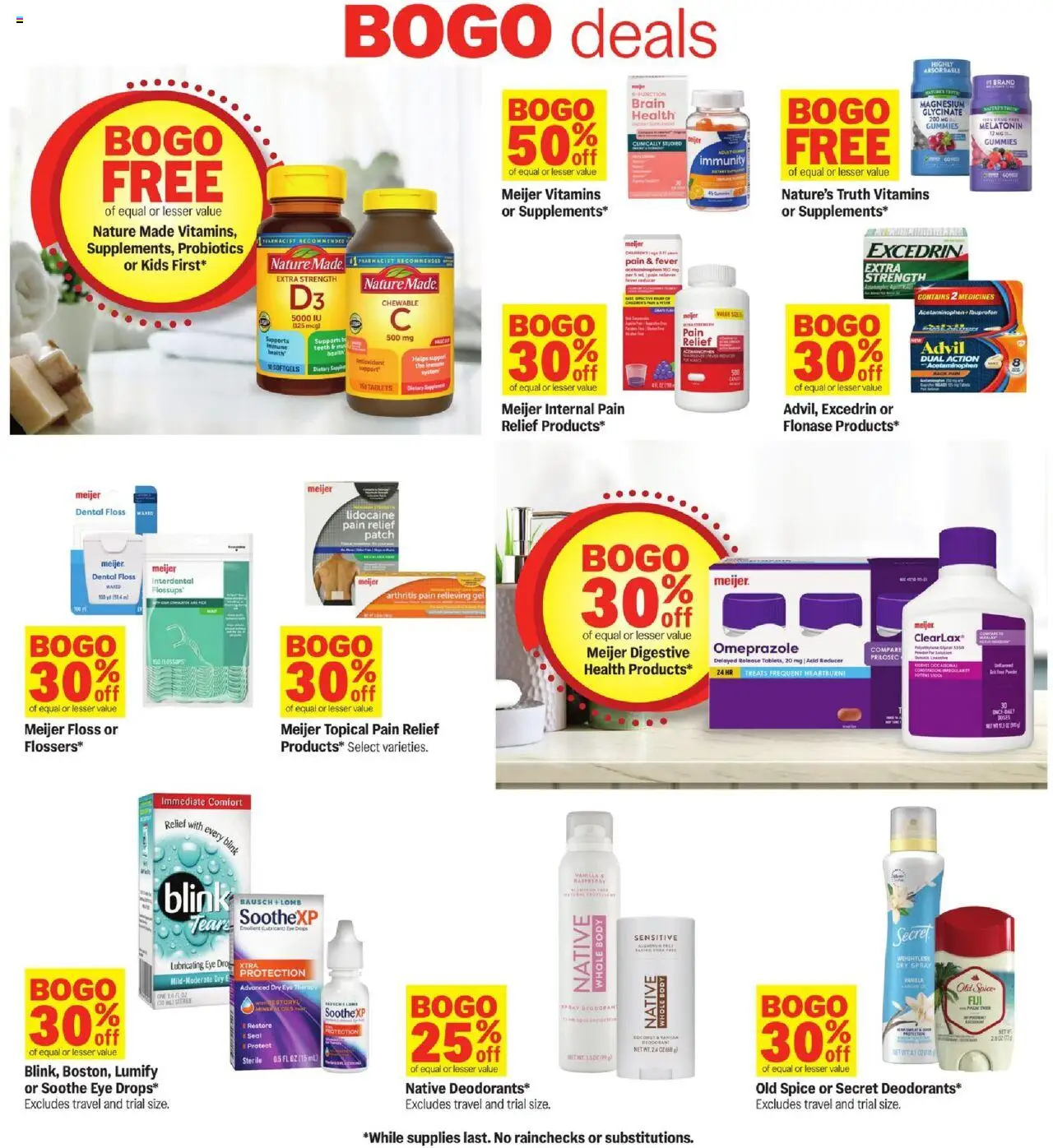 Meijer Weekly Ad - valid from 15.10.2025 | Page: 38 | Products: Magnesium, Probiotics, Dental Floss, Raspberry