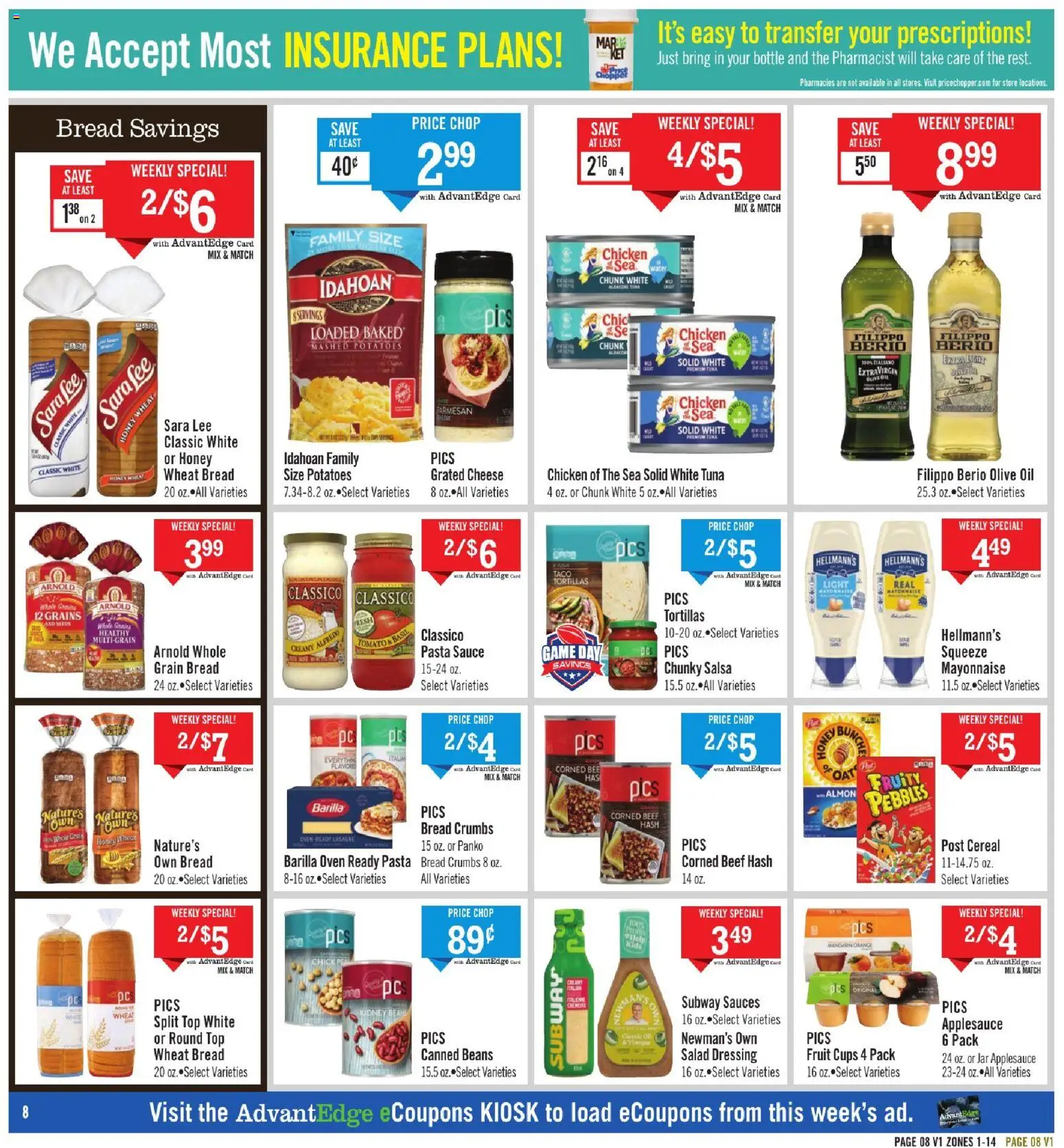 Price Chopper - Weekly Ad - valid from 18.01.2026 | Page: 8 | Products: Oil, Pasta, Salad, Oven