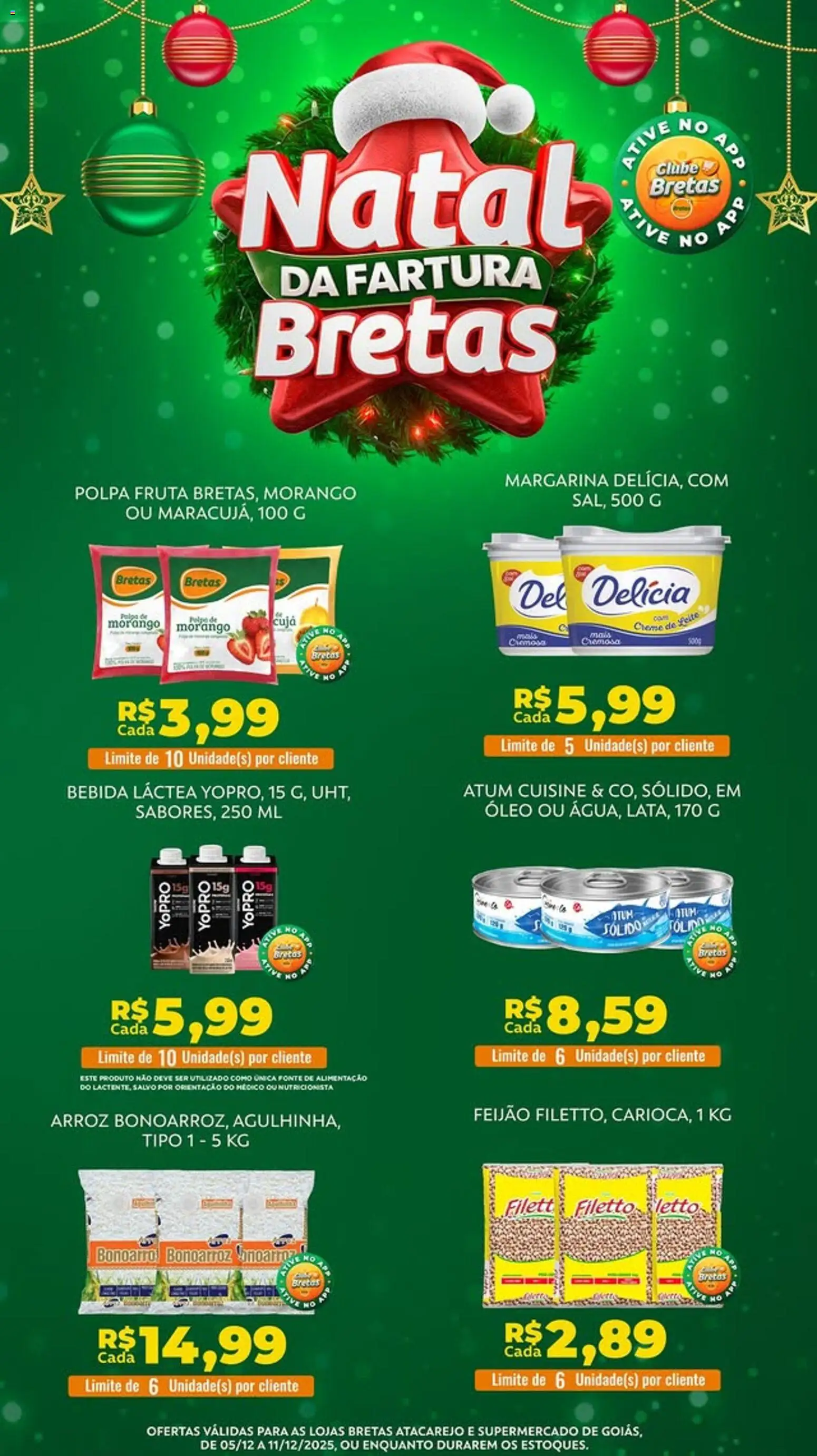 Bretas Folheto - válido de 05.12.2025 | Página: 1 | Produtos: Óleo, Creme, Bebida, Margarina