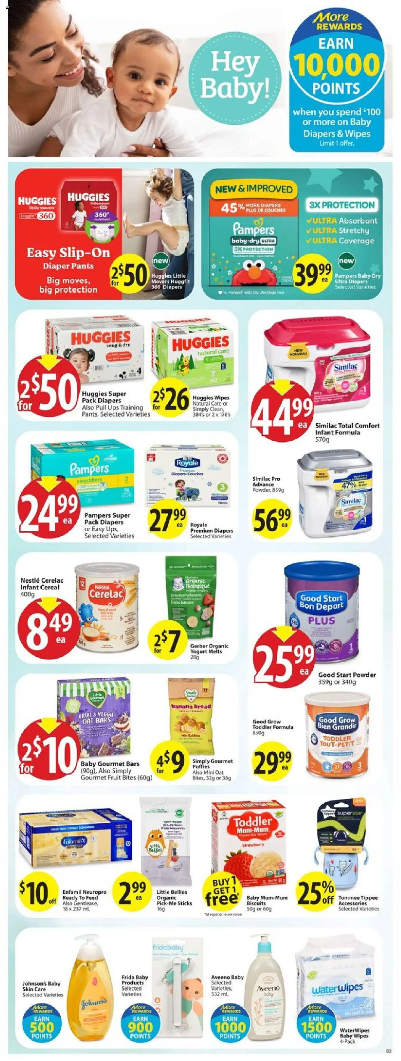 Save on foods flyer valid from 16.10.2025 | Page: 26 | Products: Powder, Yogurt, Bread, Pants