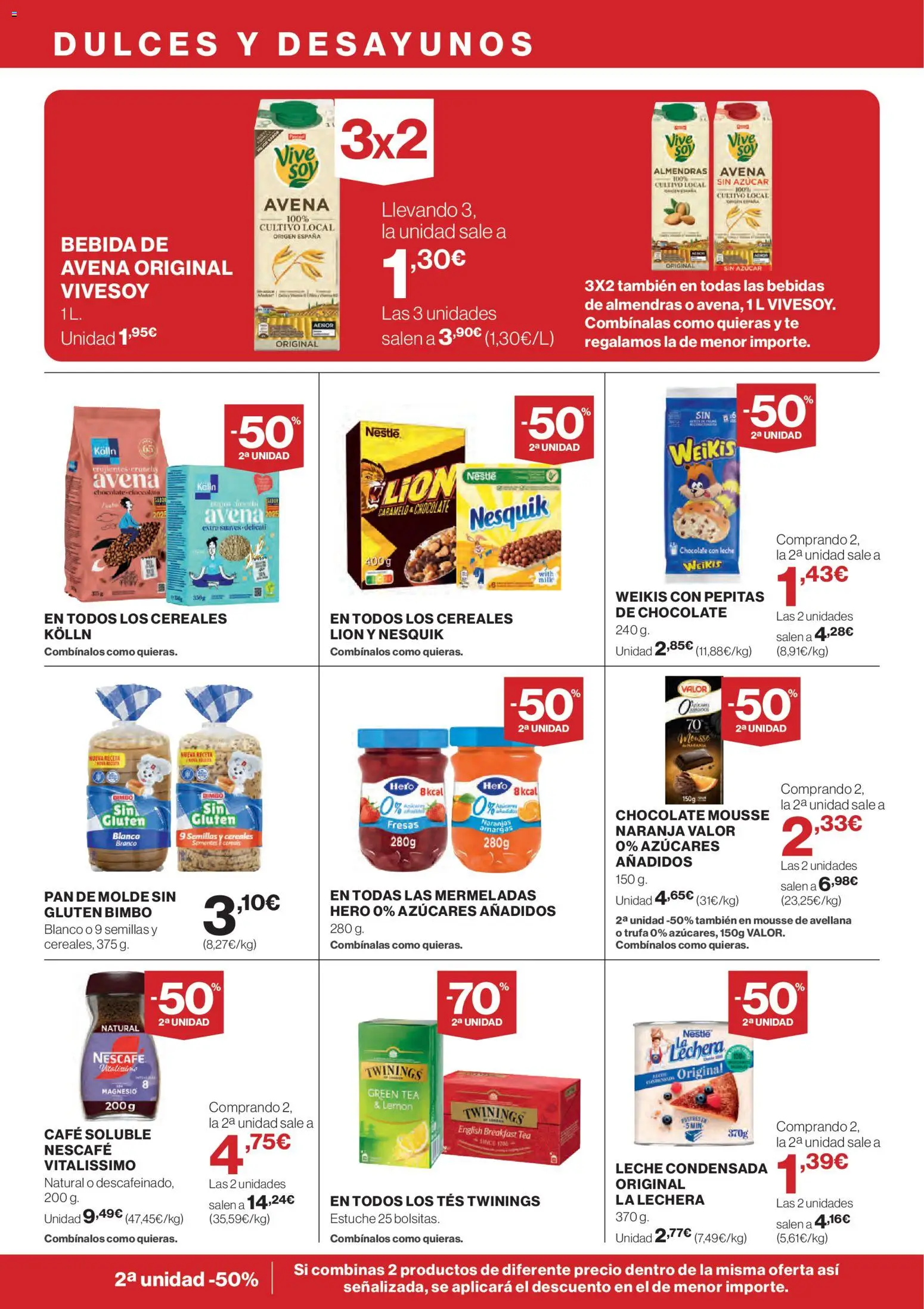 Nuevas ofertas de El Corte Inglés válidas en toda la República Mexicana desde el 07.01.2026. ¡Encuentra las mejores ofertas en El Corte Inglés catálogo Que Necesitas Hoy! | Página: 22 | Productos: Avena, Café, Chocolate, Mousse