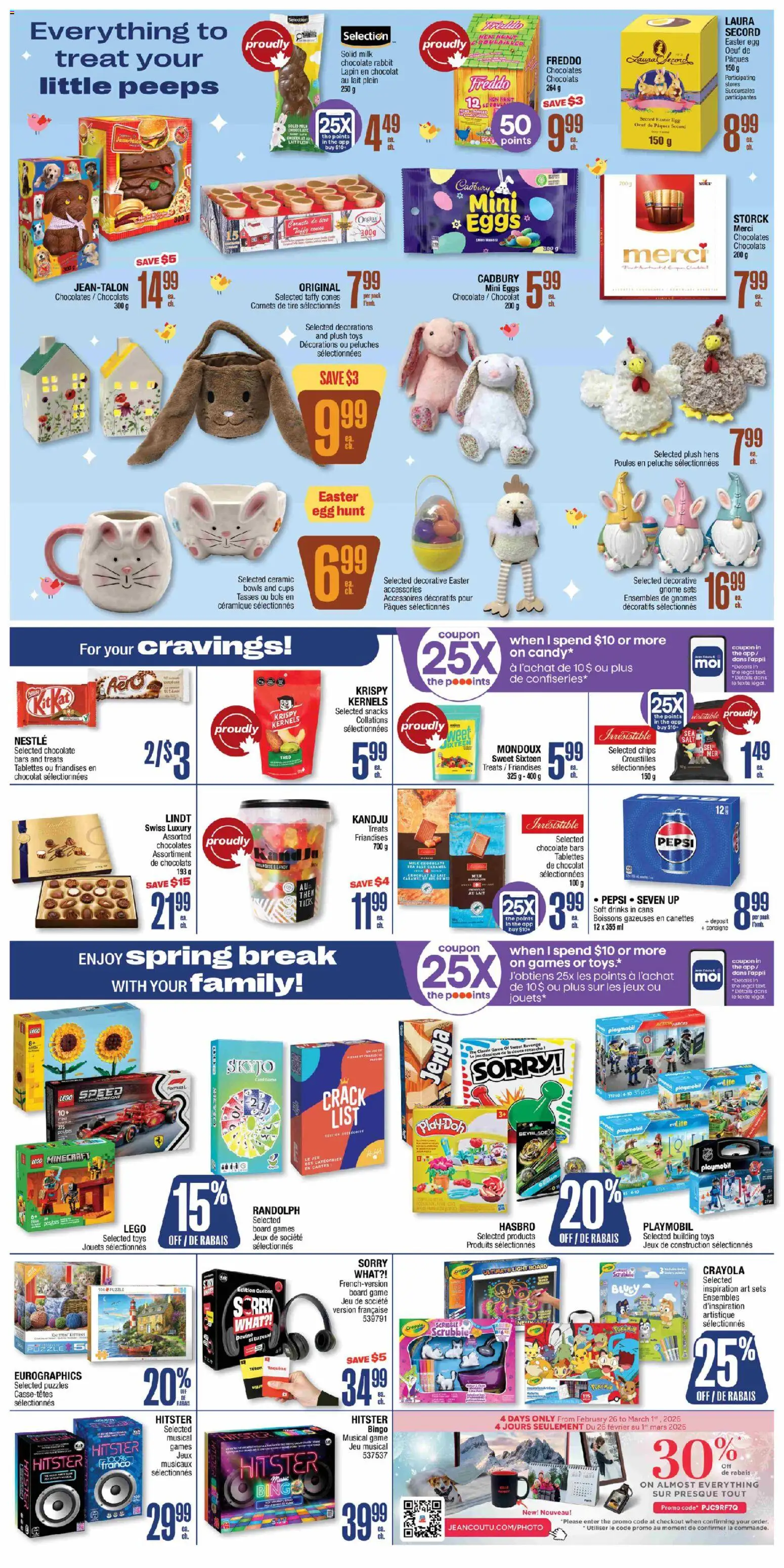 Jean Coutu flyer valid from 26.02.2026 | Page: 8 | Products: Chips, Game, Milk, Eggs