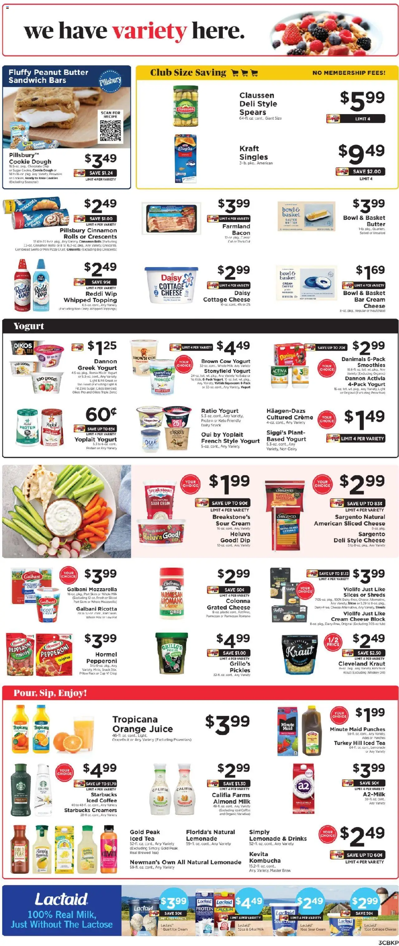 ShopRite Weekly Ad - valid from 22.08.2025 | Page: 4 | Products: Butter, Yogurt, Chocolate Chip, Onion