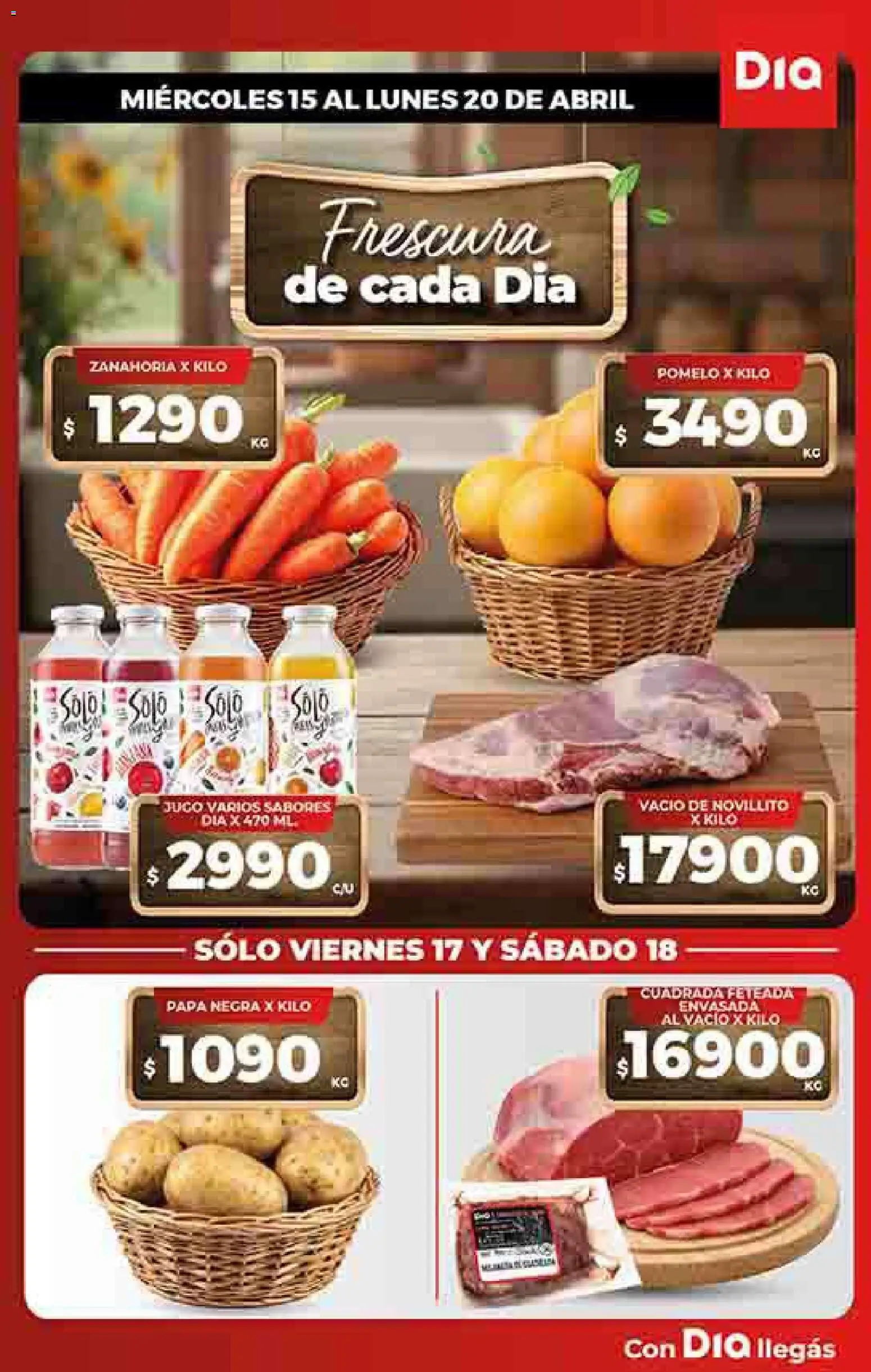 Dia - Ofertas - Frescura de cada Dia │ válido desde el 15.04.2026 | Página: 1 | Productos: Papa, Pomelo, Zanahoria