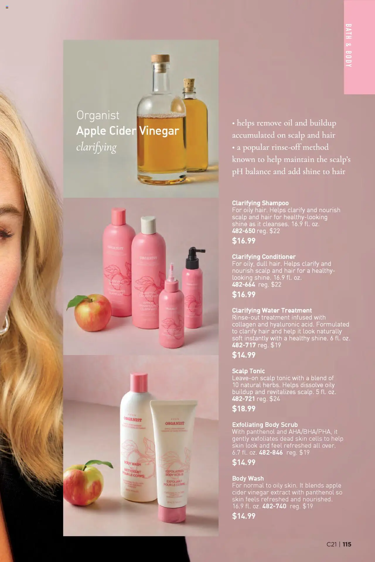 Avon Brochure - valid from 08.10.2025 | Page: 115 | Products: Shampoo, Conditioner, Body Wash, Water