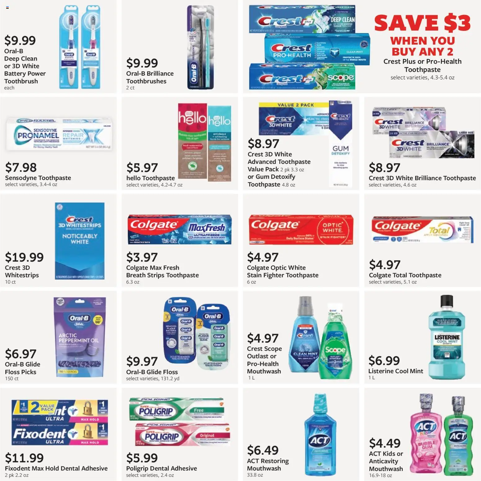 Fareway Monthly Ad - valid from 01.12.2025 | Page: 37 | Products: Adhesive, Peppermint, Oil, Mouthwash