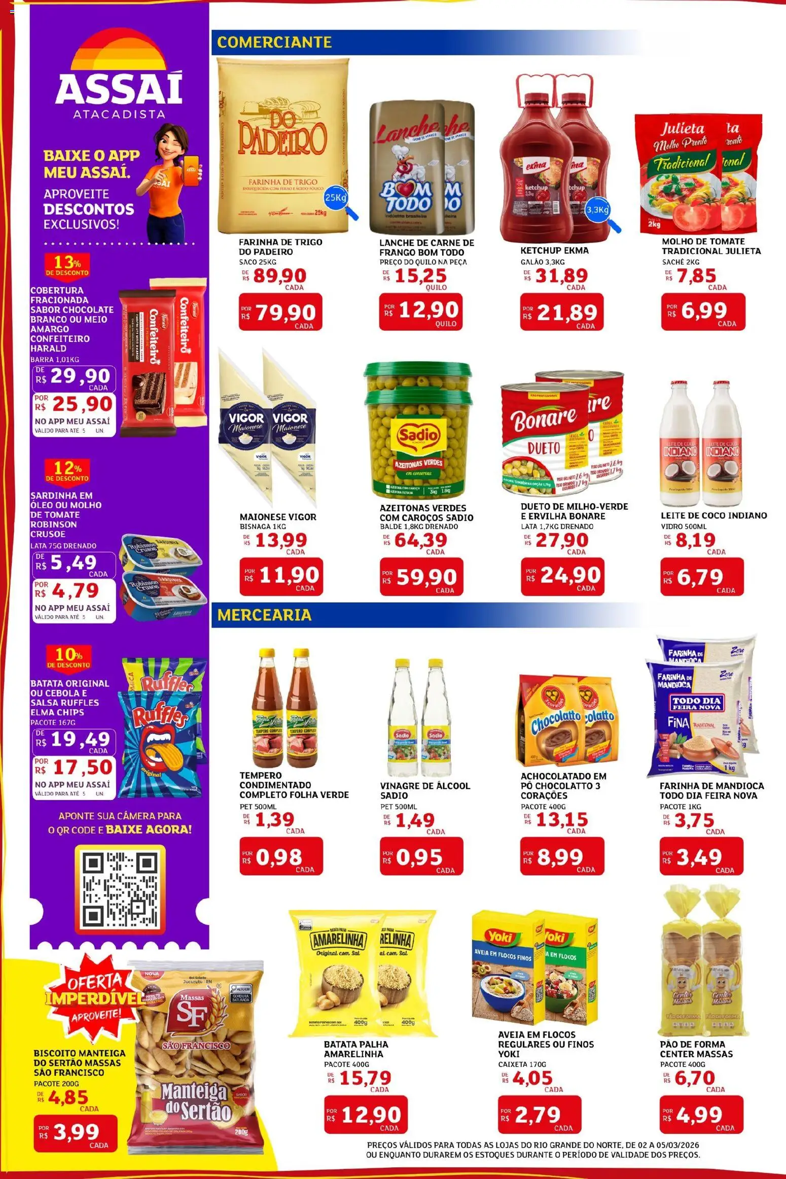 Assaí Atacadista Folheto - válido de 02.03.2026 | Página: 2 | Produtos: Coco, Maionese vigor, Vinagre, Cinto