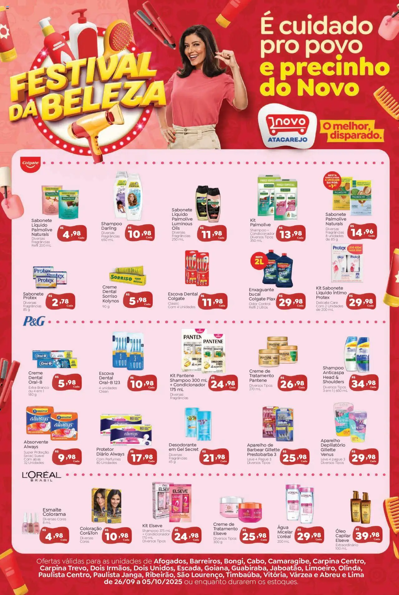 Novo Atacarejo Folheto - válido de 26.09.2025 | Página: 1 | Produtos: Óleo, Creme, Perfumes, Sabonete líquido