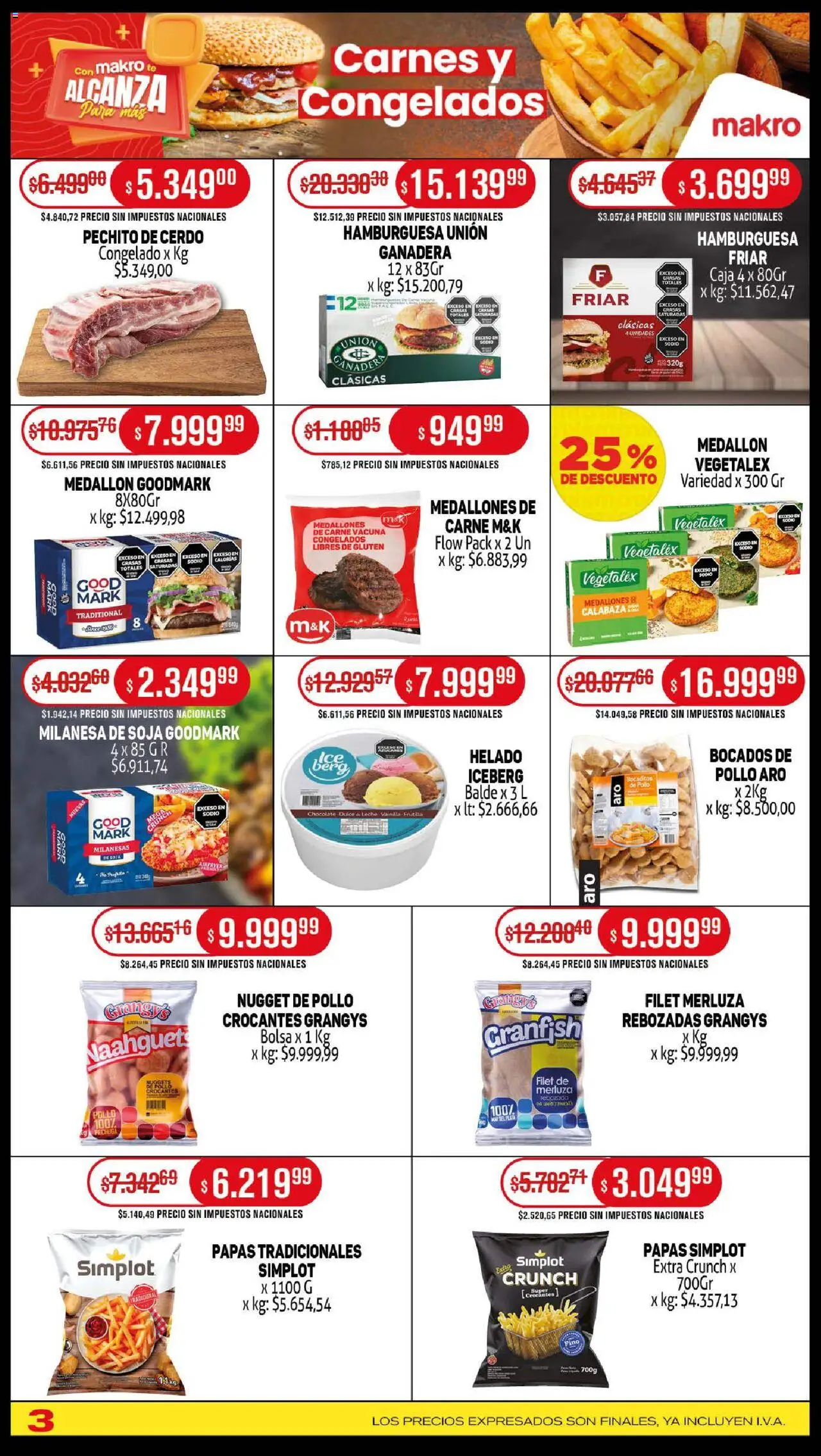 Makro ofertas │ válido desde el 16.10.2025 | Página: 3 | Productos: Bolsa, Pollo, Milanesa, Cerdo
