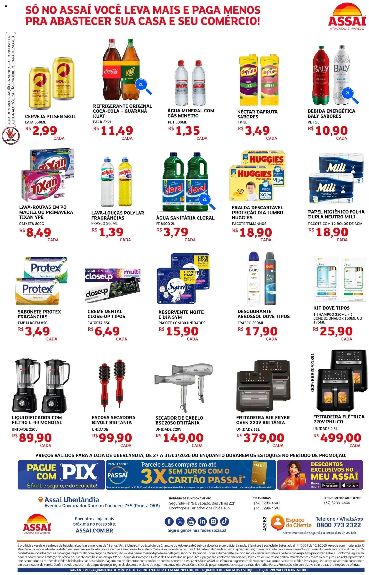 Assaí Atacadista Folheto - válido de 27.03.2026 | Página: 2 | Produtos: Goiaba, Secador de cabelo, Air fryer, Própolis
