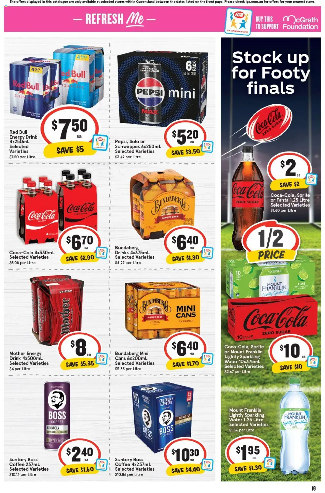 IGA catalogue - valid from 24.09.2025 | Page: 22 | Products: Energy drink, Coffee, Sugar, Foundation