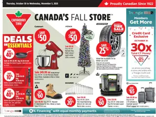 Preview of Canadian Tire weekly flyer from shop Canadian Tire valid from 30.10.2025