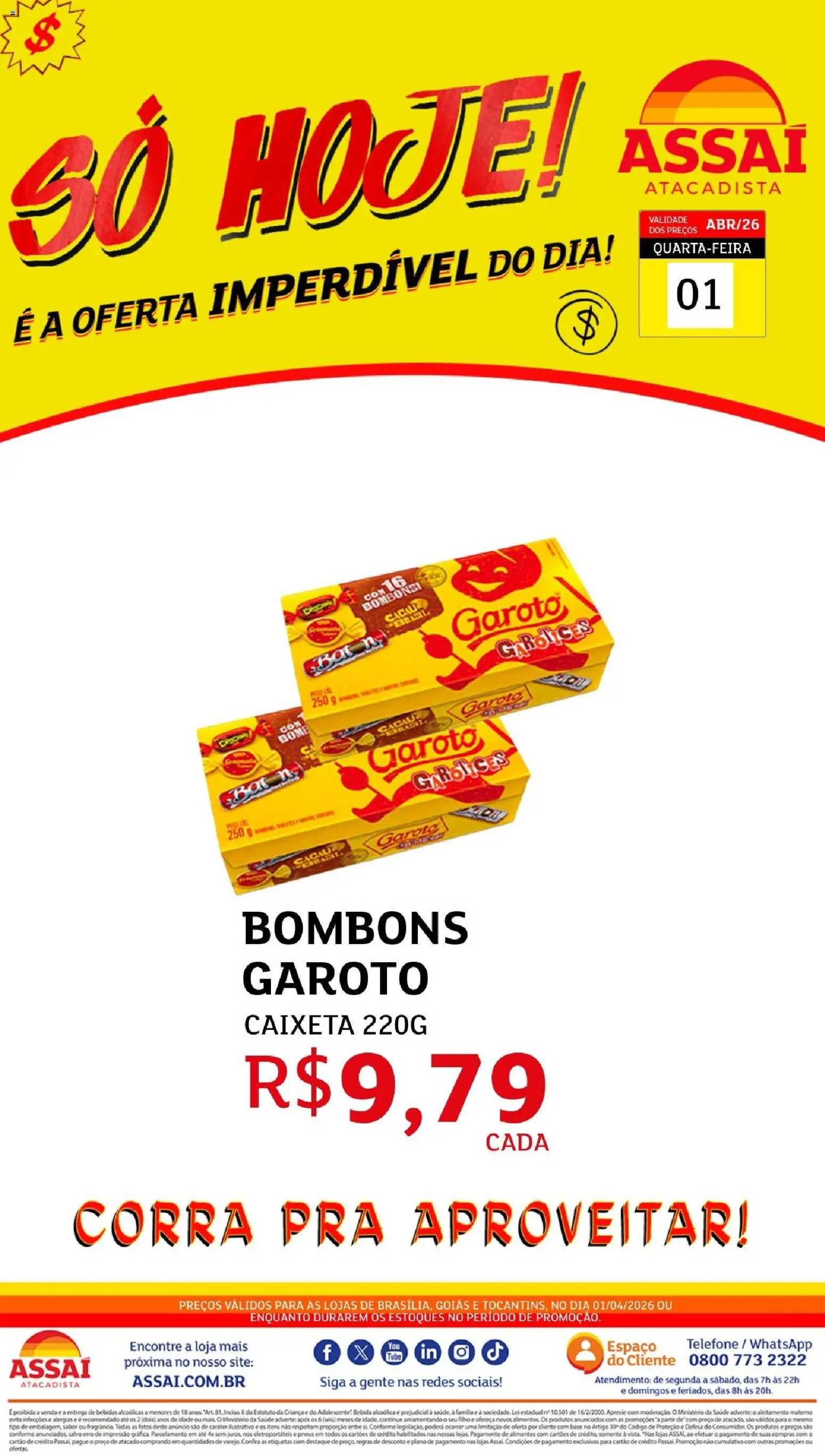 Assaí Atacadista Folheto - válido de 01.04.2026 | Página: 1