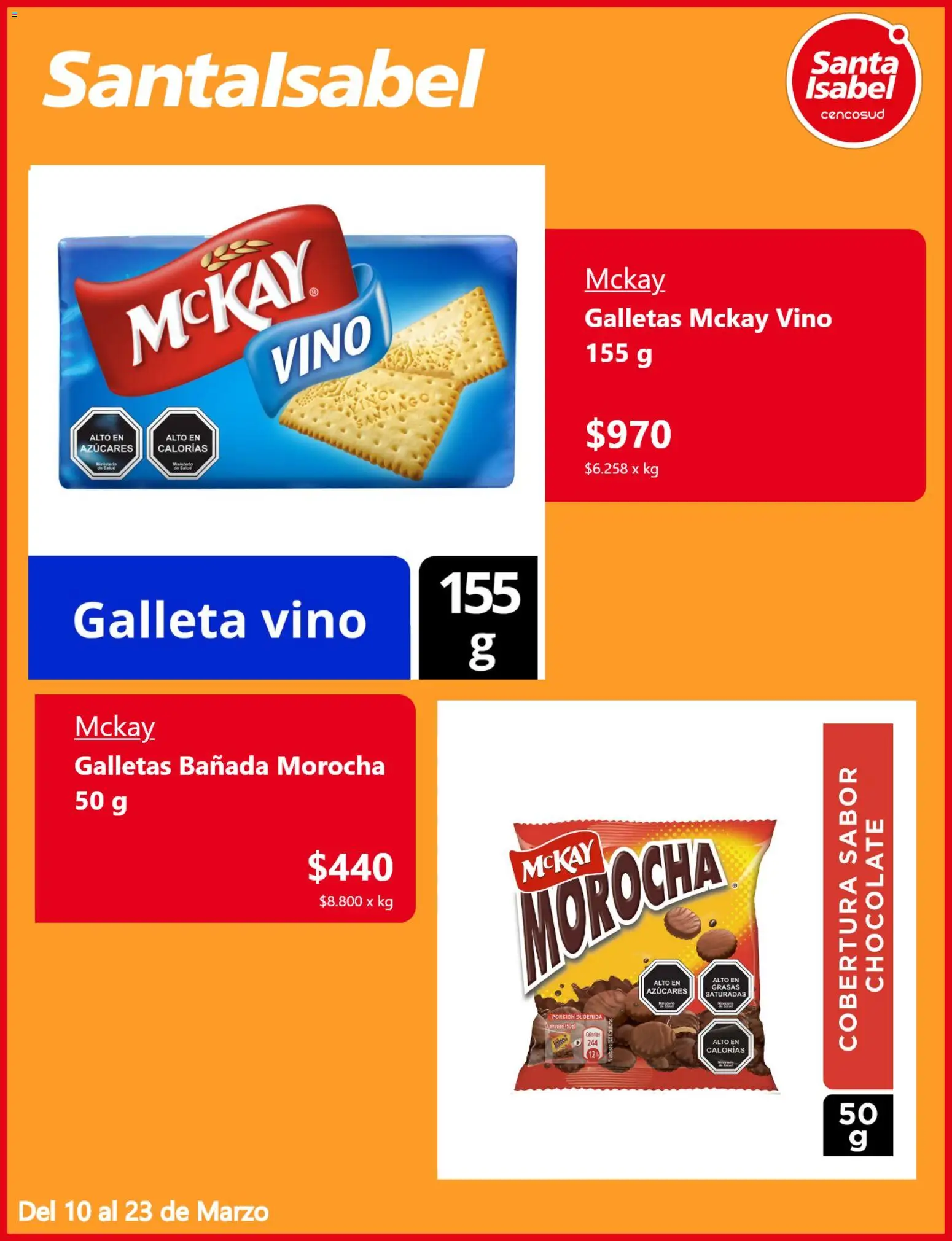 Santa Isabel ofertas  │ válido desde el 10.03.2026 | Página: 4 | Productos: Chocolate, Vino, Galletas