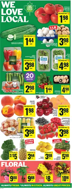 Food Basics flyer valid from 03.07.2025 | Page: 13 | Products: Strawberries, Belt, Bag, Tomatoes