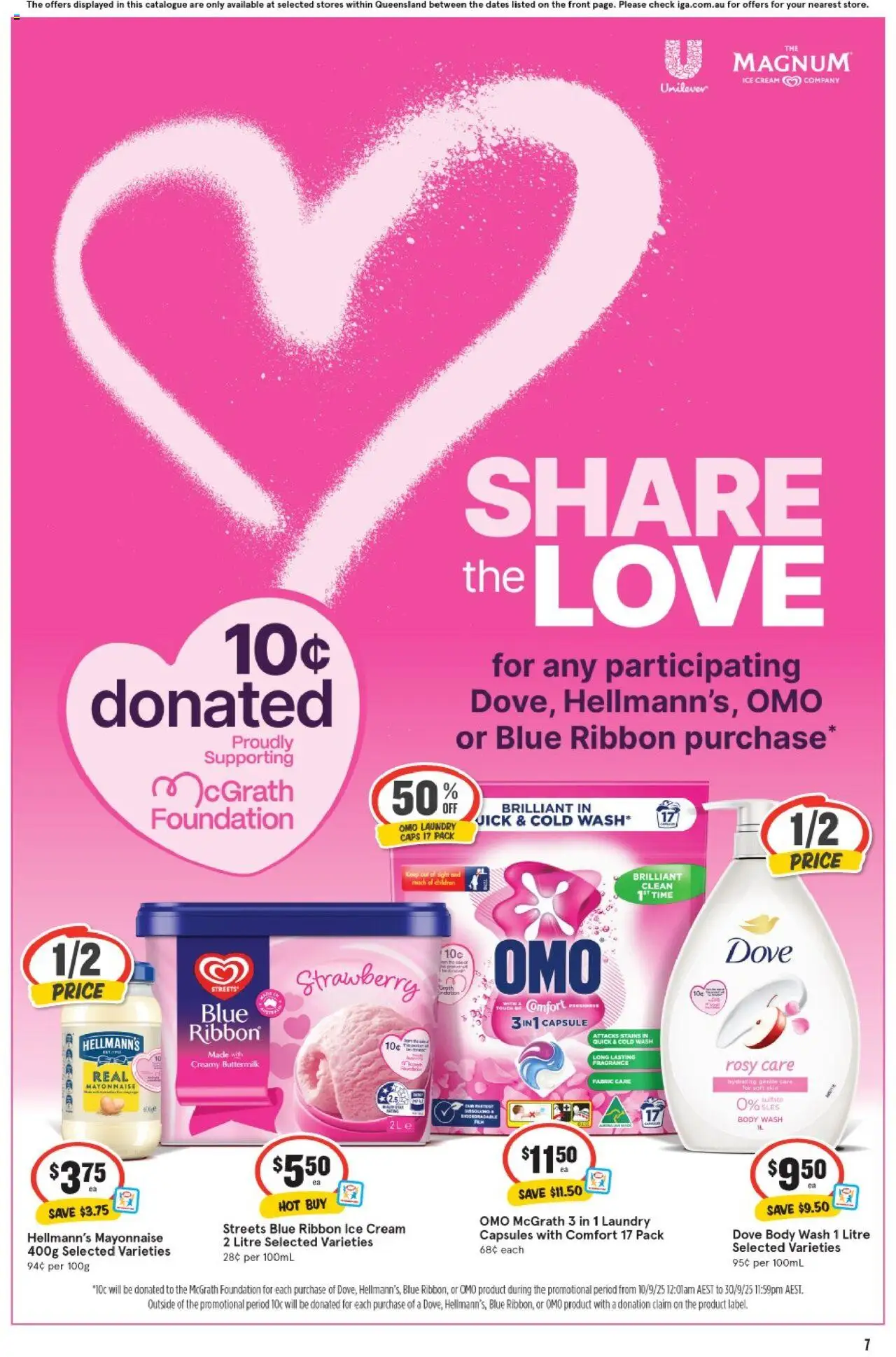 IGA catalogue - valid from 10.09.2025 | Page: 8 | Products: Cream, Ice cream, Foundation, Laundry
