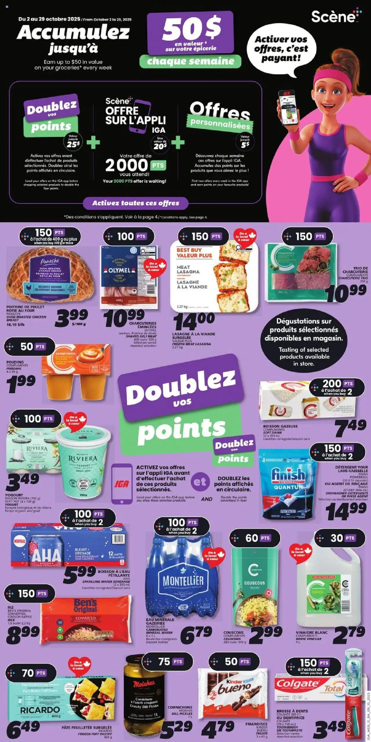 IGA flyer valid from 09.10.2025 | Page: 17 | Products: Rice, Toothpaste, Detergent, Butter