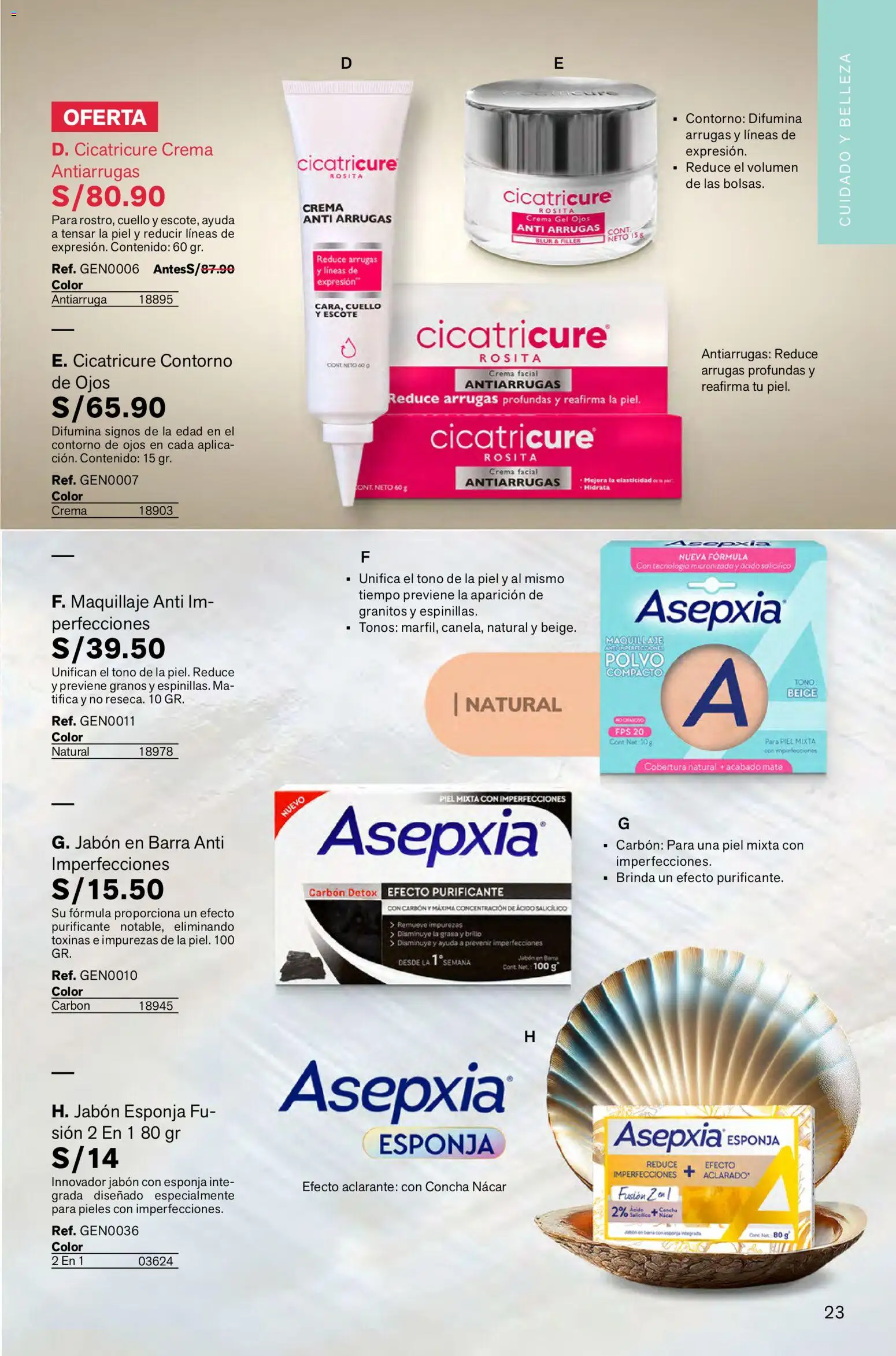 Catálogo Leonisa válido desde 16.01.2026 | Página: 23 | Productos: Esponja, Jabón, Crema, Polvo