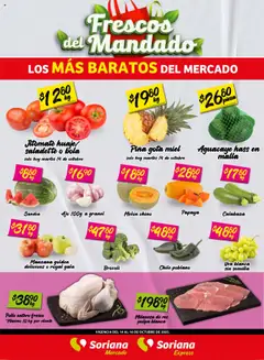 Vista previa de Soriana - Frescos del Mandado Mercado: Coah, Chih y Dur, nuevo folleto de la tienda, válido en México a partir del 14.10.2025