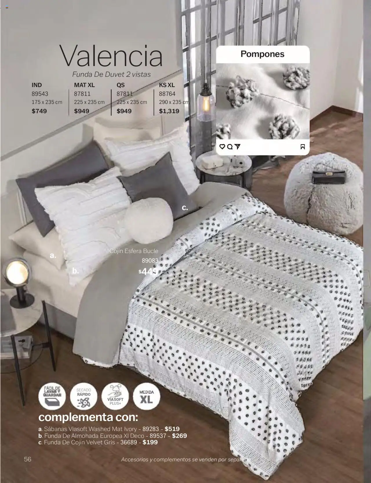 Nuevas ofertas de Vianney válidas en toda la República Mexicana desde el 24.01.2025. ¡Encuentra las mejores ofertas en Vianney catálogo Chavos! | Página: 58 | Productos: Funda, Funda de almohada, Almohada, Sabanas