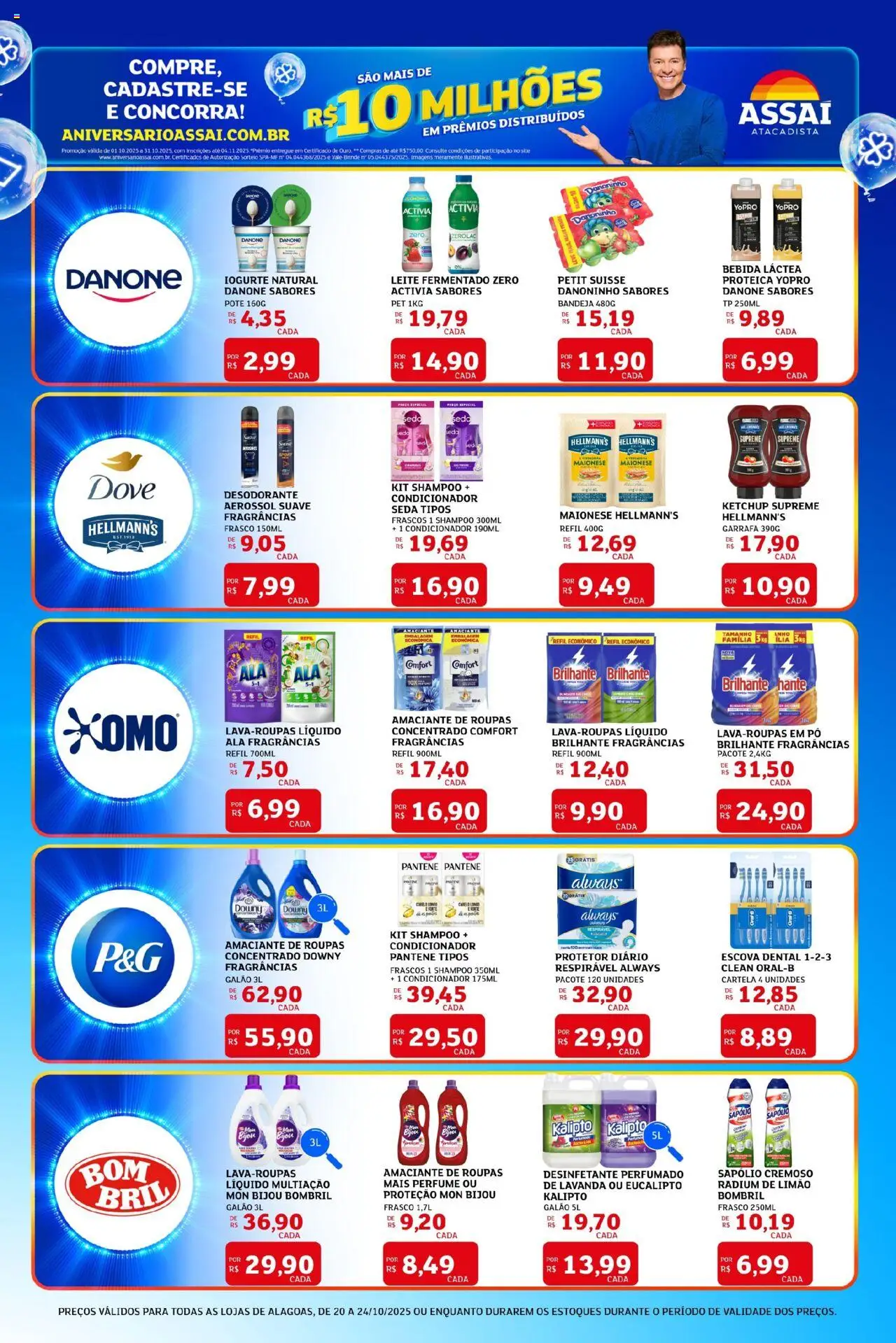 Assaí Atacadista Folheto - válido de 20.10.2025 | Página: 5 | Produtos: Condicionador, Escova, Iogurte, Maionese