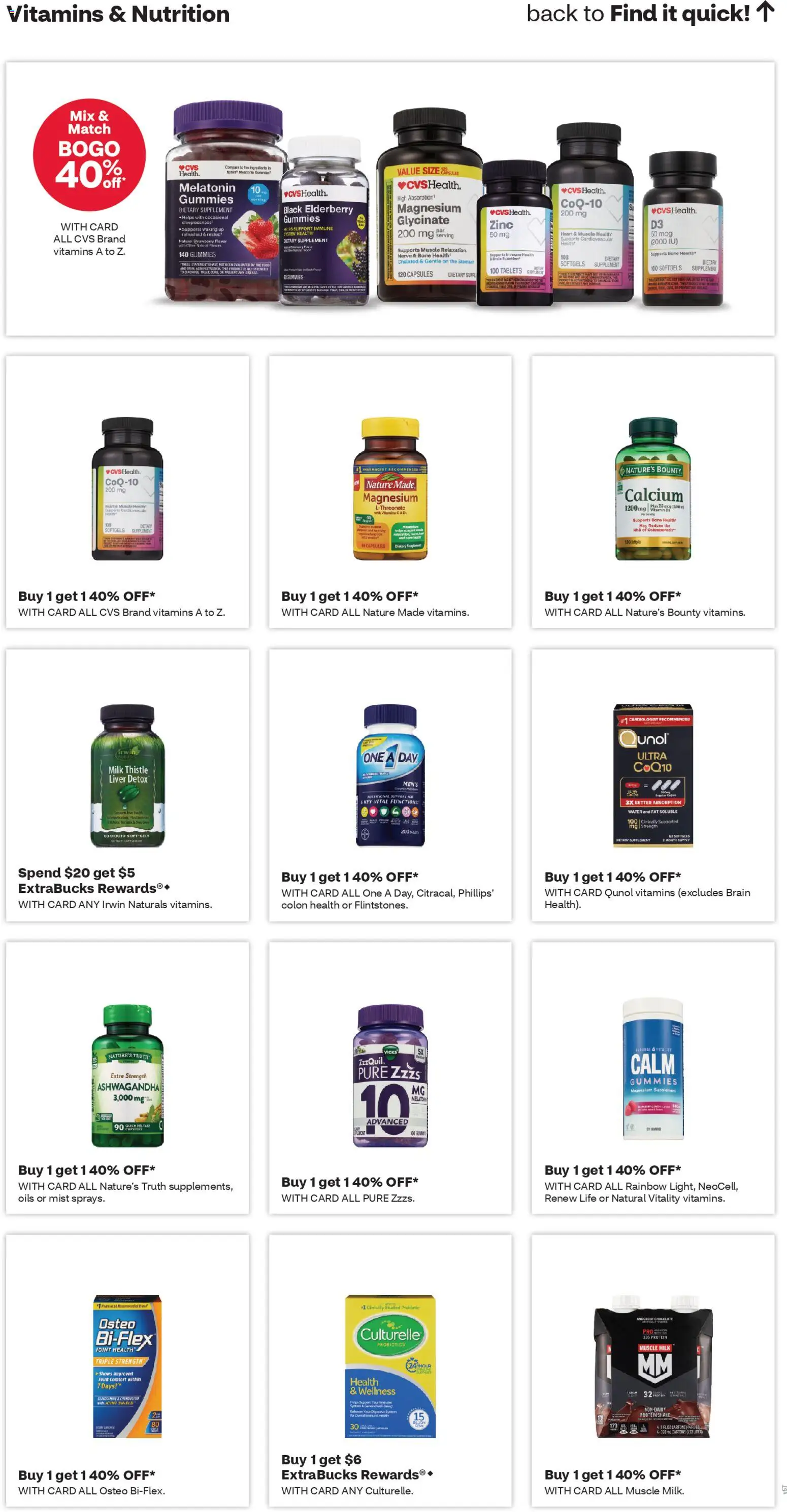 CVS Pharmacy Weekly Ad - WA - valid from 26.10.2025 | Page: 8 | Products: Magnesium, Melatonin, Milk, Water