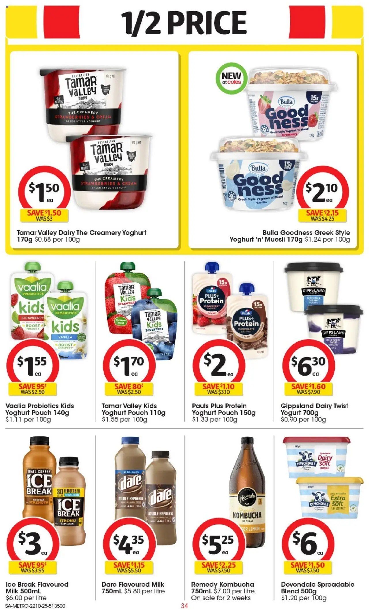 Coles catalogue - valid from 22.10.2025 | Page: 35 | Products: Coffee, Strawberries, Cream, Lemon