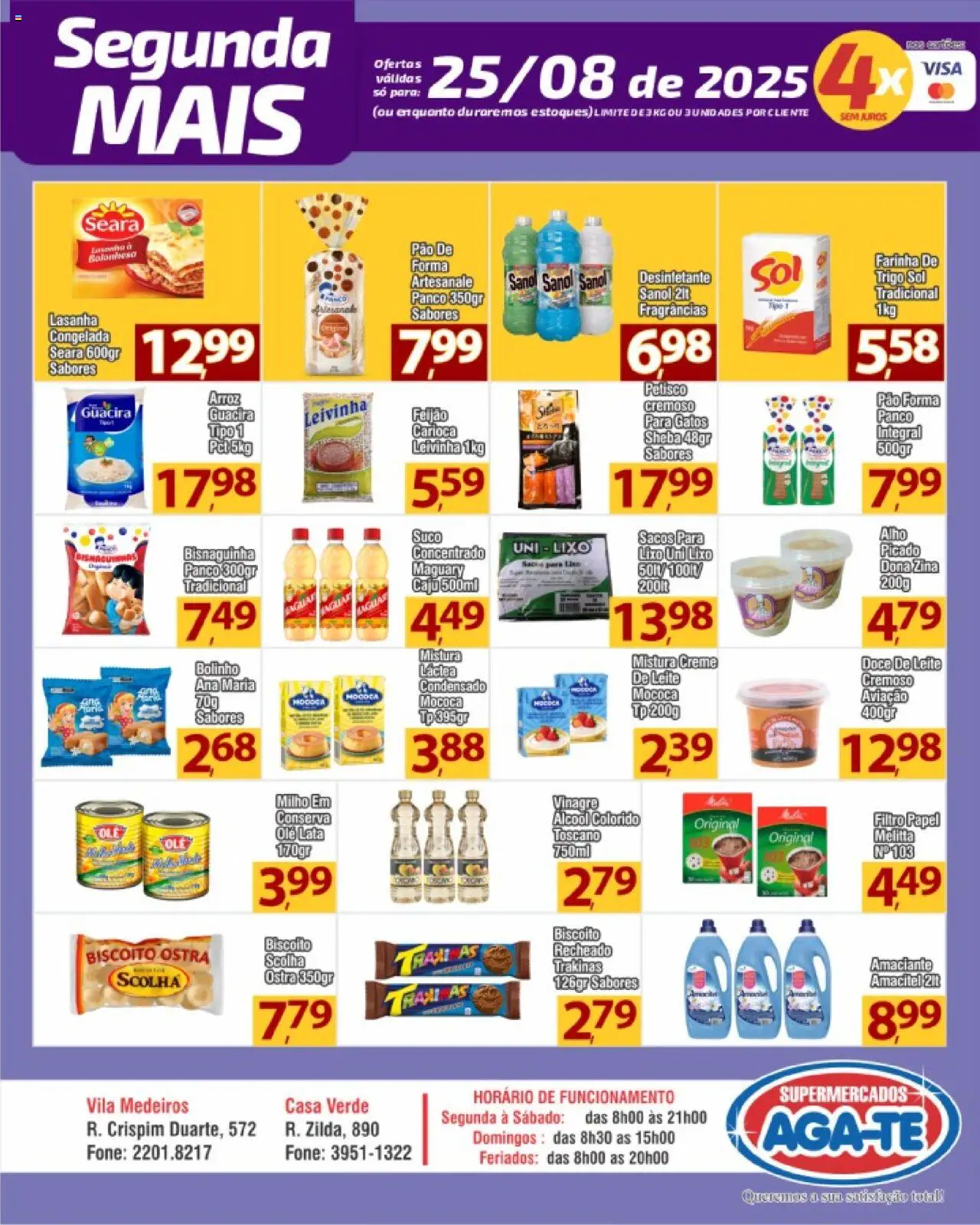 Rede Plus Supermercados Folheto - válido de 22.08.2025 | Página: 3 | Produtos: Caju, Feijão, Suco, Desinfetante