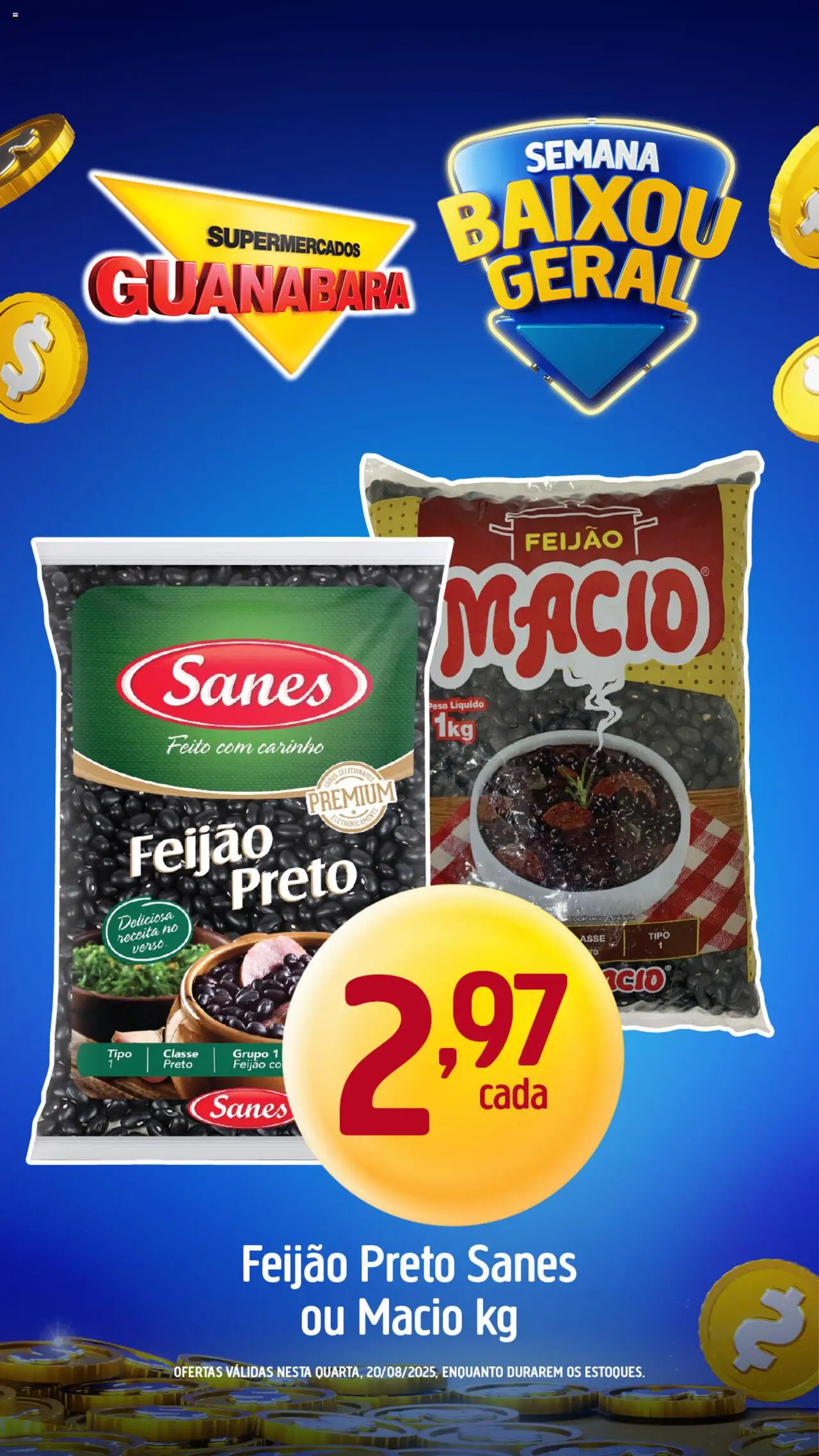 Supermercados Guanabara Folheto - válido de 20.08.2025 | Página: 11 | Produtos: Feijão