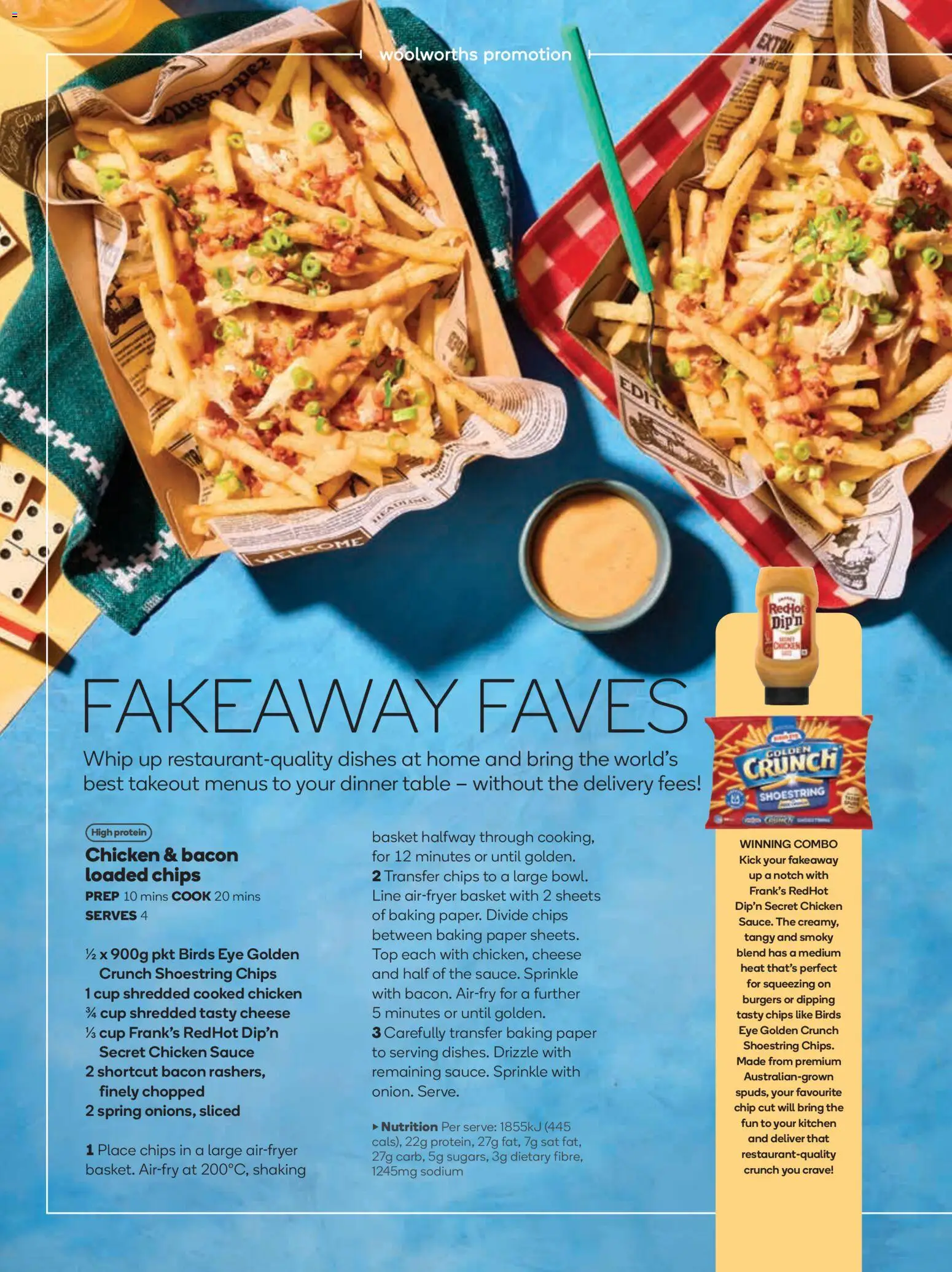 Woolworths catalogue - valid from 01.04.2026 | Page: 68 | Products: Dinner table, Basket, Chicken, Chips