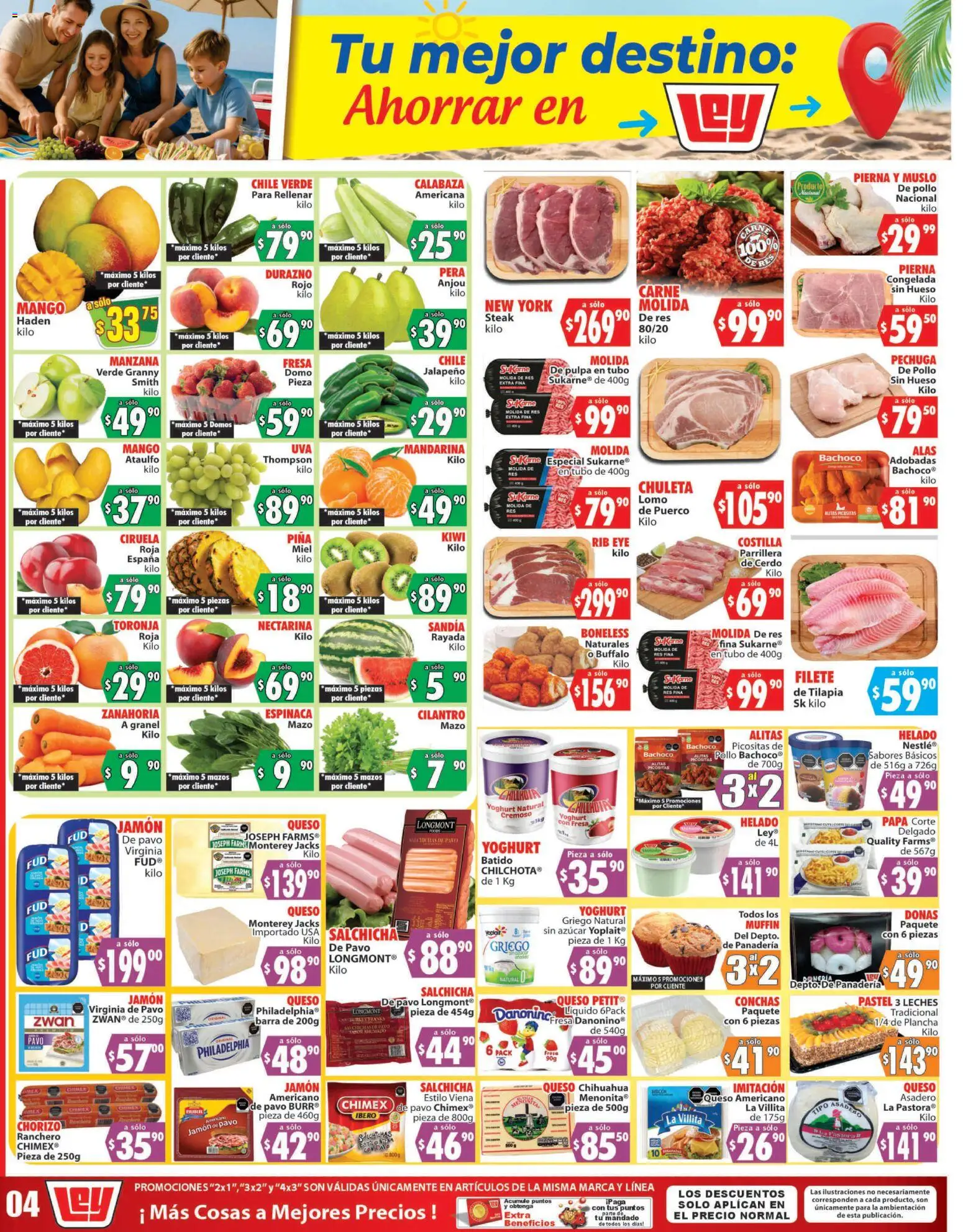 Nuevas ofertas de Casa Ley válidas en toda la República Mexicana desde el 07.04.2026. ¡Encuentra las mejores ofertas en Casa Ley folleto Autoservicio La Paz, BCS! | Página: 1 | Productos: Azúcar, Pera, Mango, Panadería