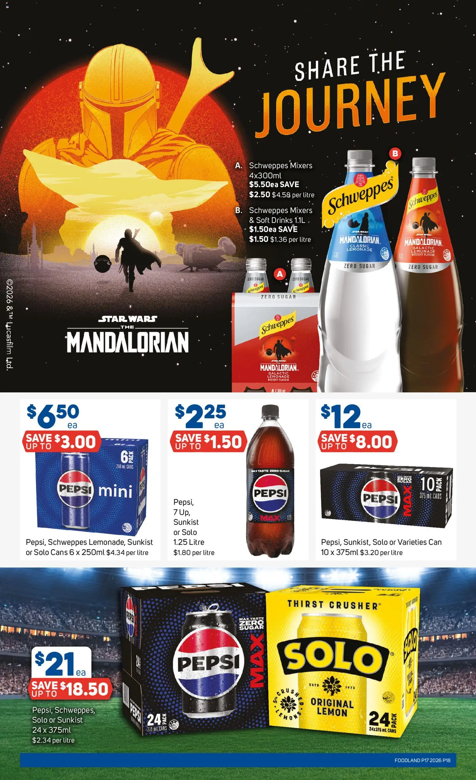 Foodland catalogue - valid from 22.04.2026 | Page: 18 | Products: Pepsi, Sugar, Soft drinks, Lemon