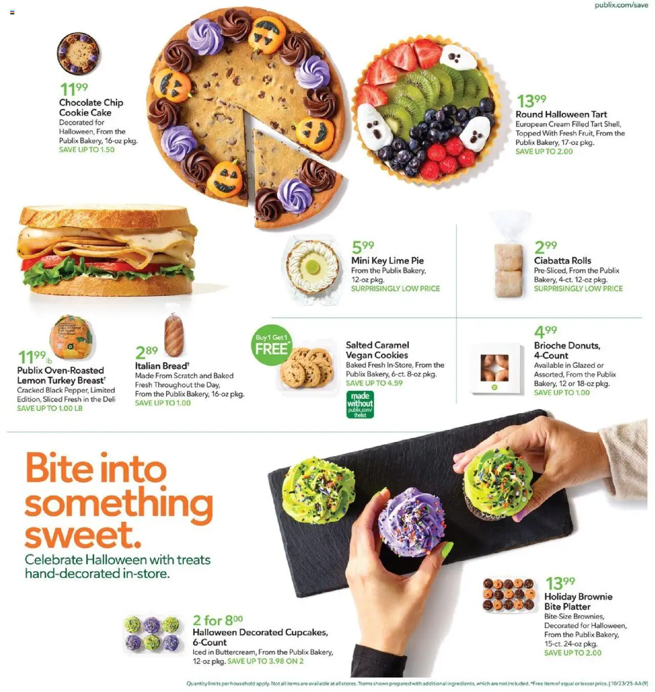 Publix Weekly Ad - valid from 22.10.2025 | Page: 9 | Products: Cream, Lemon, Lime, Chocolate Chip