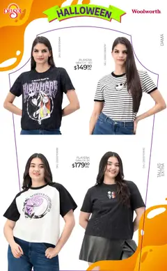 Vista previa de Del Sol y Woolworth - Catálogo Halloween, nuevo folleto de la tienda, válido en México a partir del 23.10.2025 | Página: 14 | Productos: Playera