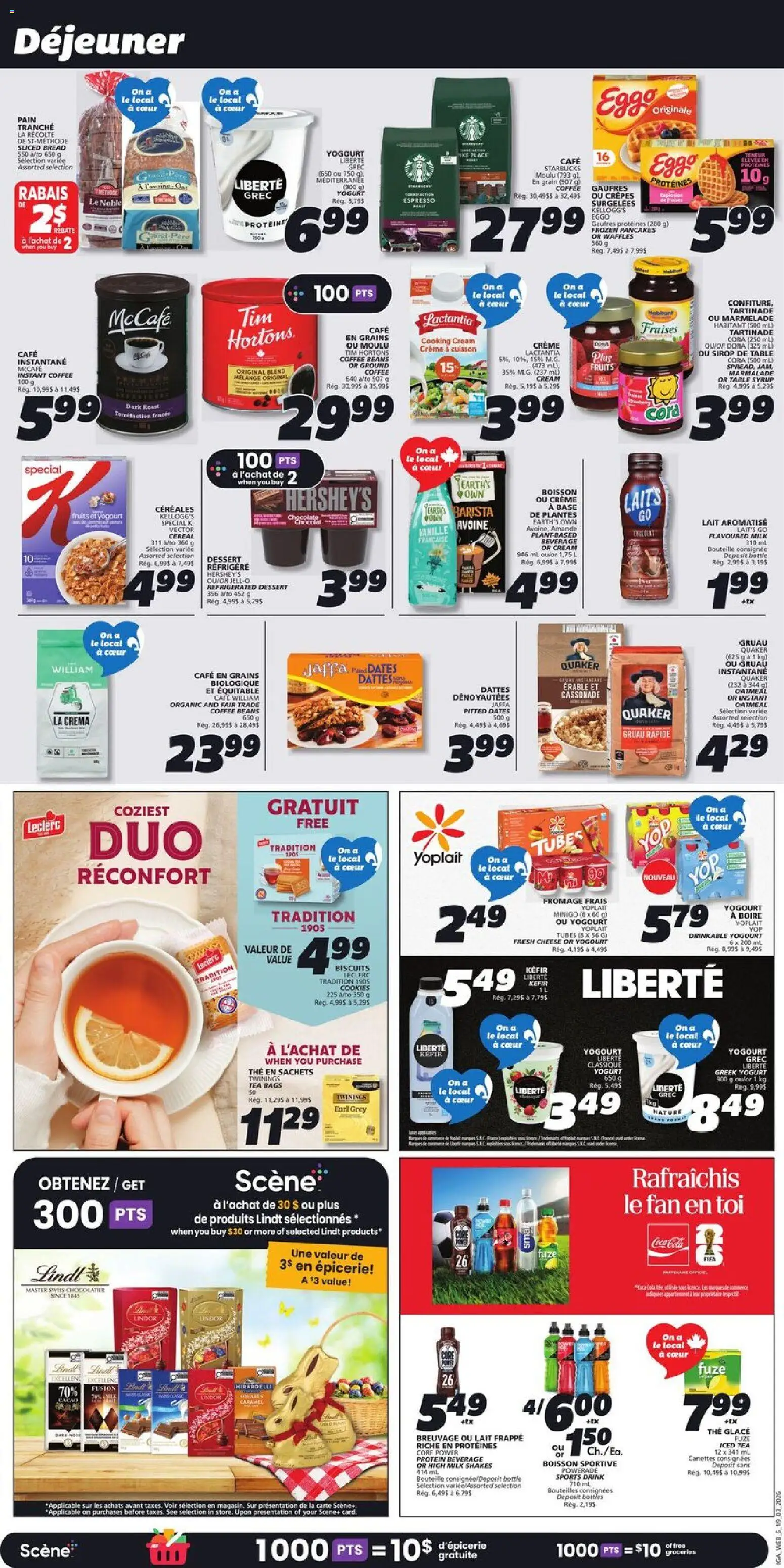 IGA flyer valid from 19.03.2026 | Page: 10 | Products: Fan, Cheese, Coffee, Chocolate