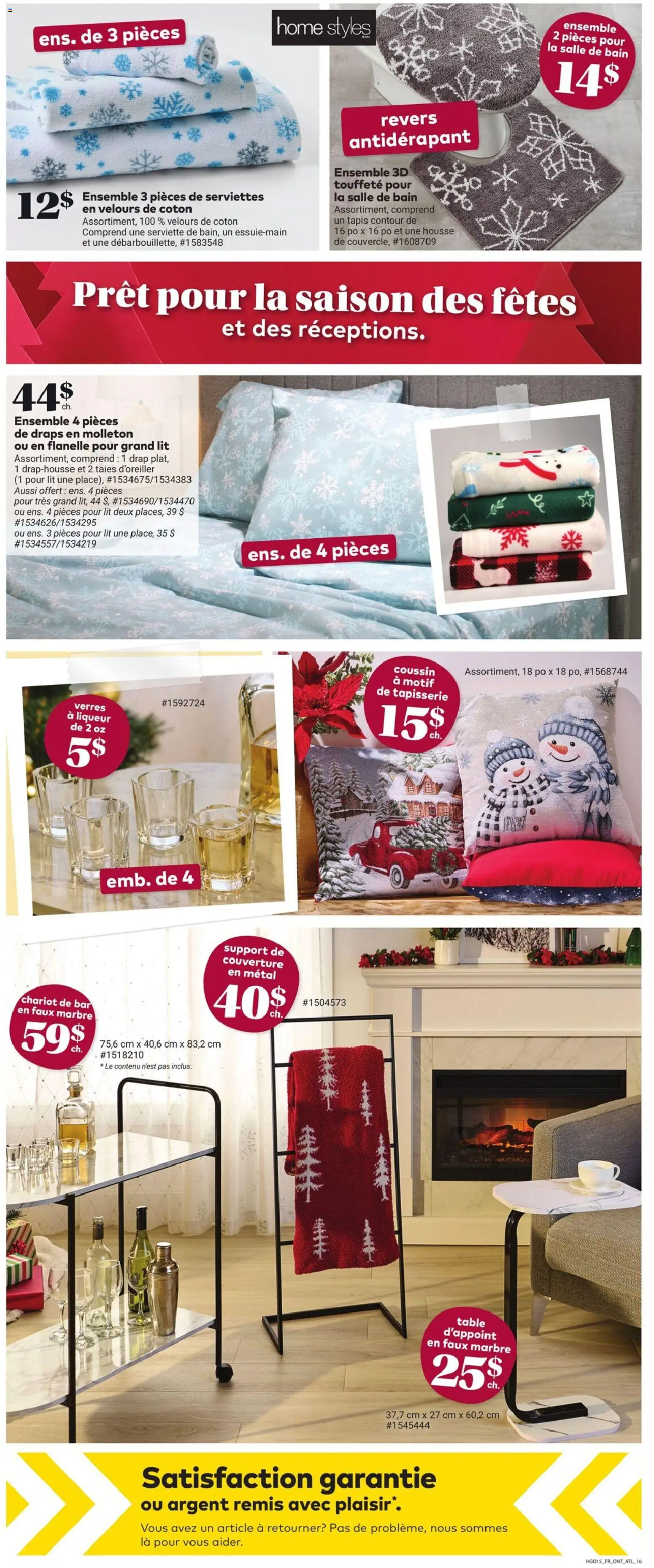 Giant Tiger flyer valid from 12.11.2025 | Page: 18 | Products: Glasses, Pillow, Blanket, Table