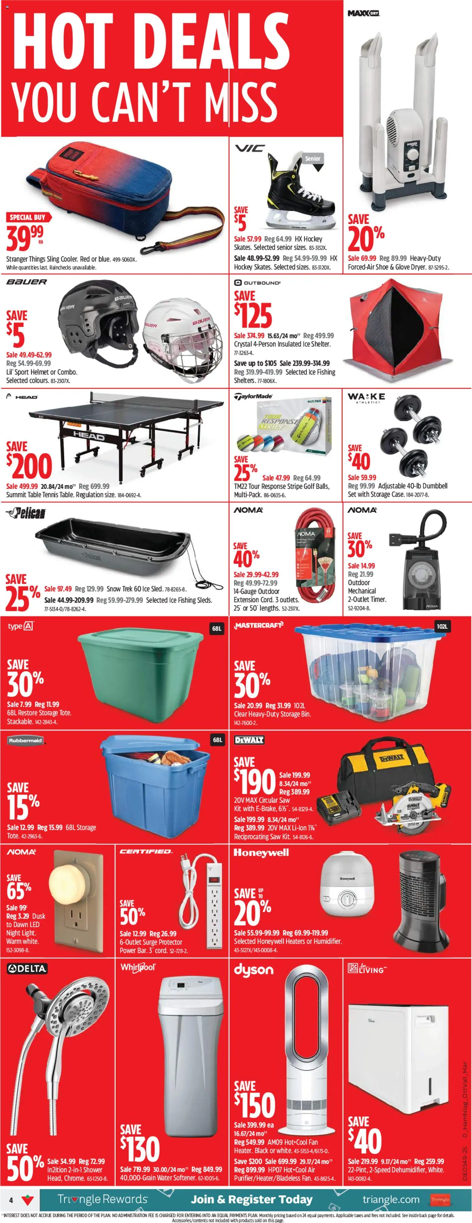Canadian Tire flyer valid from 27.11.2025 | Page: 4 | Products: Fan, Table, Shower