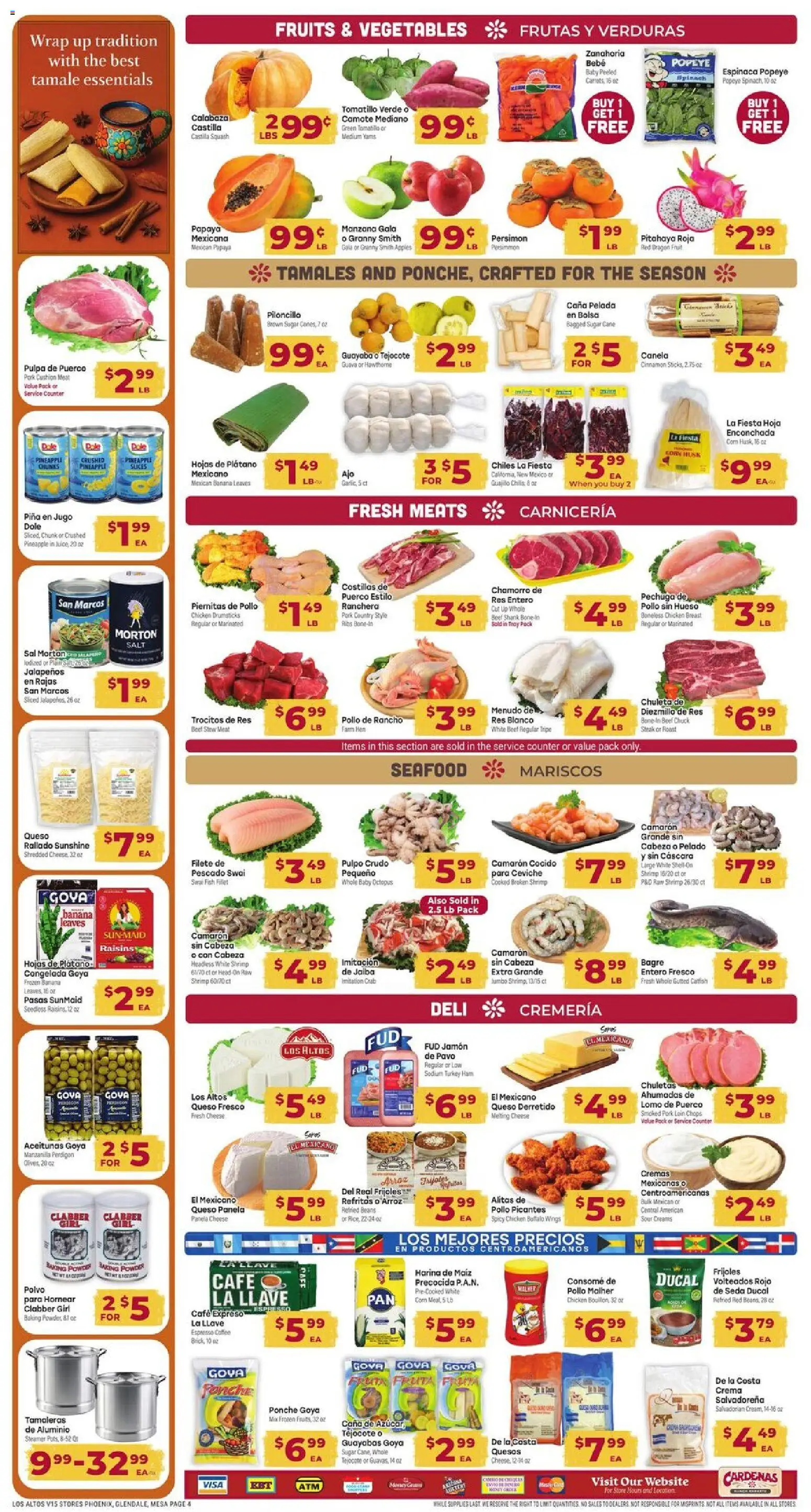 Cardenas Weekly Ad - AZ - valid from 12.11.2025 | Page: 4 | Products: Powder, Cheese, Ham, Fruits