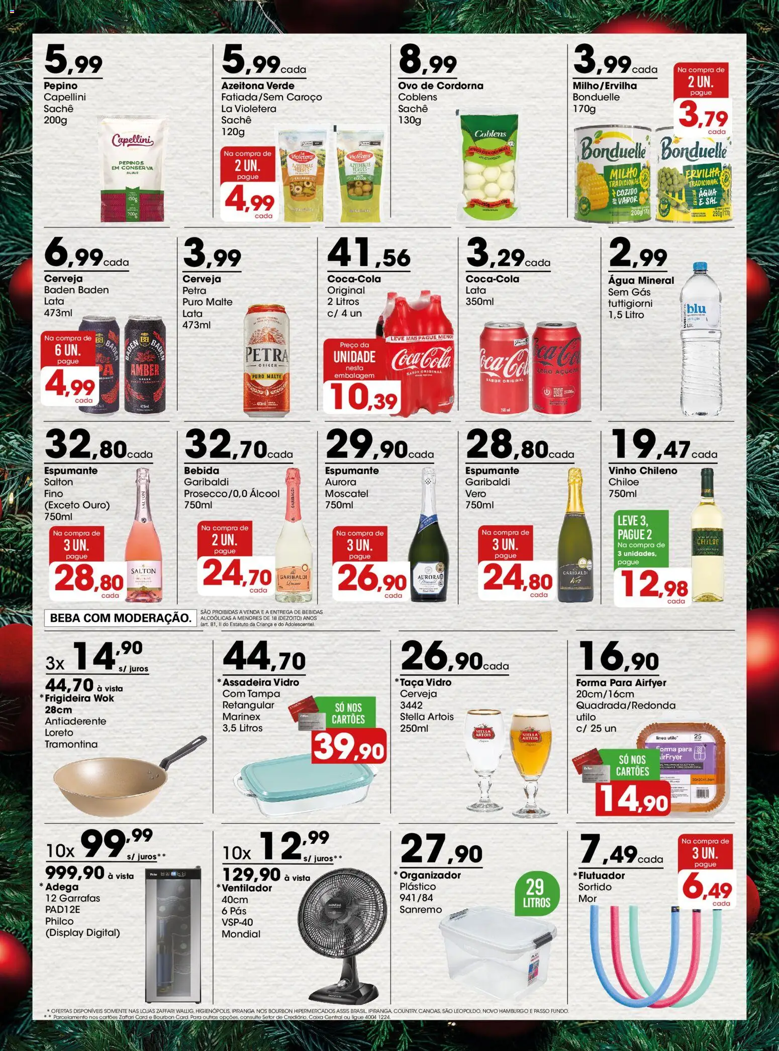 Zaffari Folheto - válido de 22.12.2025 | Página: 3 | Produtos: Ervilha, Espumante, Cerveja, Água mineral