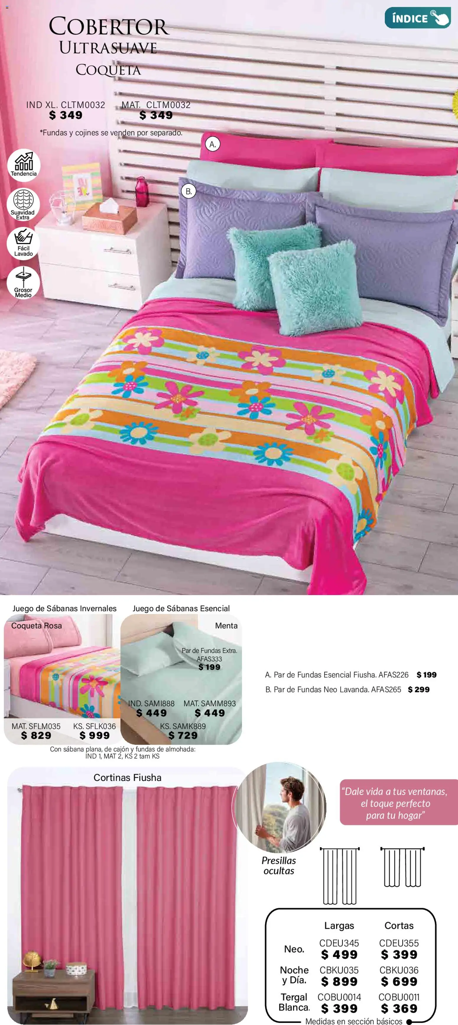 Nuevas ofertas de Colchas Concord válidas en toda la República Mexicana desde el 01.11.2025. ¡Encuentra las mejores ofertas en Colchas Concord Buen Fin! | Página: 406 | Productos: Cobertor, Juego, Sabanas, Cortinas