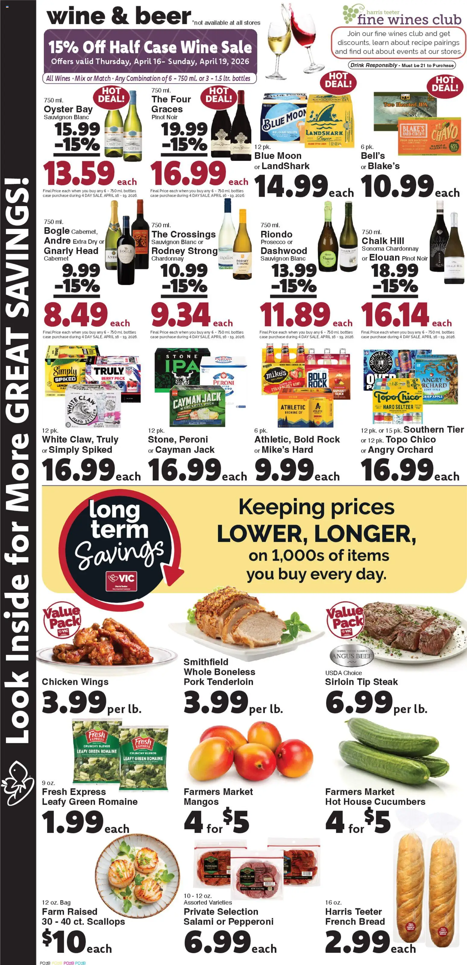 Harris Teeter Weekly Ad - valid from 15.04.2026 | Page: 9 | Products: Salami, Pork, Kiwi, Mango