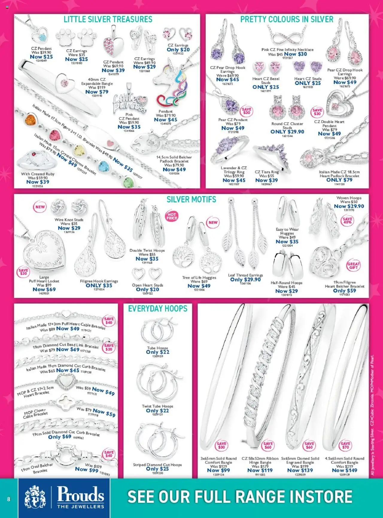 Prouds The Jewellers catalogue - valid from 13.10.2025 | Page: 8 | Products: Bracelet, Earrings, Pear, Cable