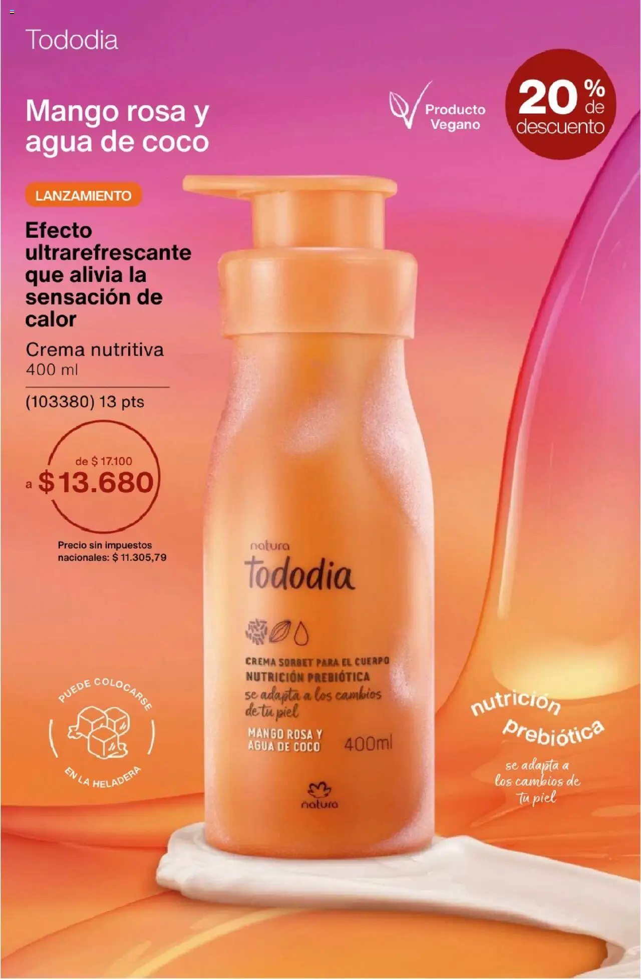 Natura - Catálogo Ciclo 15 │ válido desde el 01.10.2025 | Página: 189 | Productos: Agua, Mango, Heladera, Crema