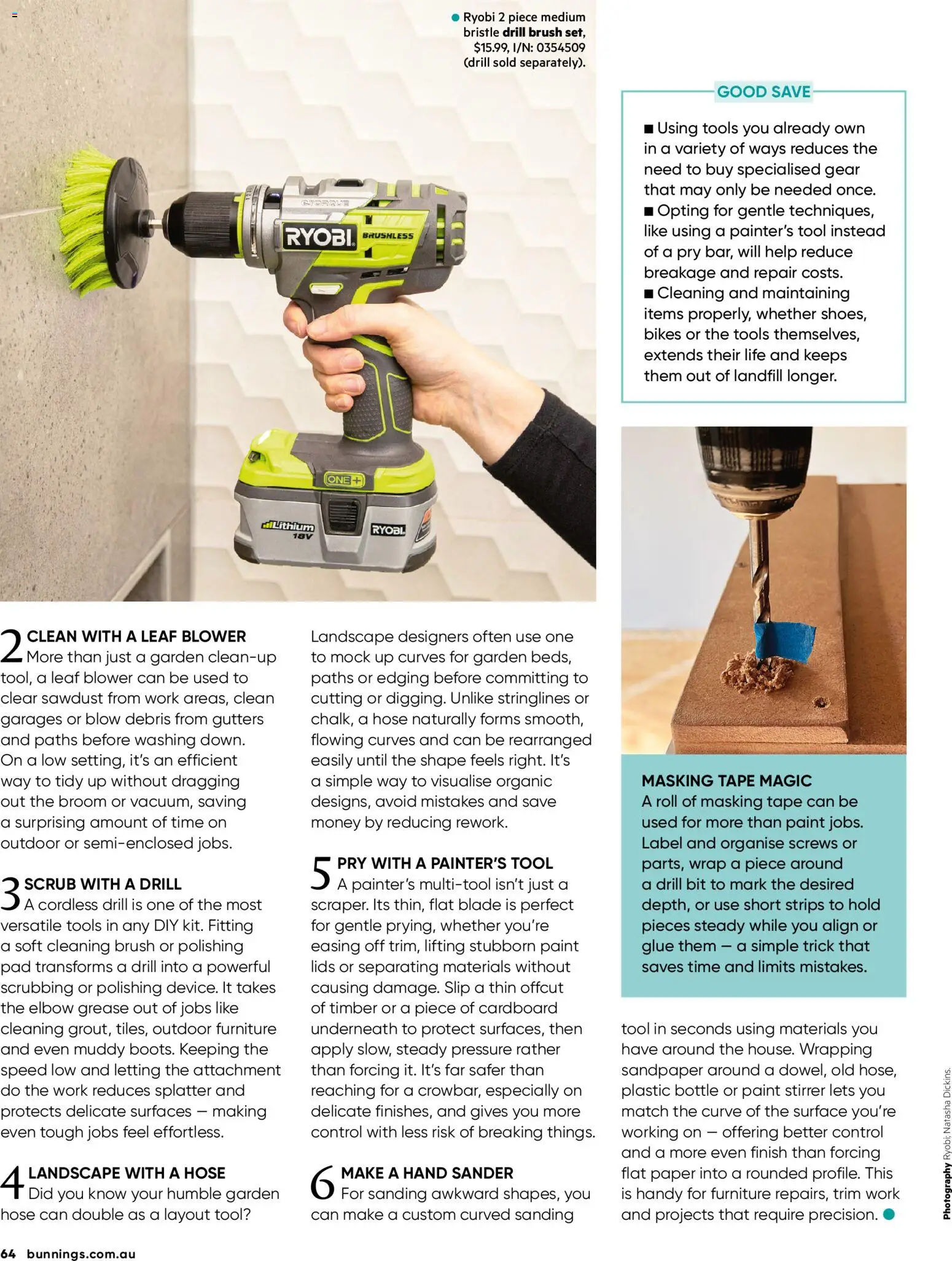 Bunnings Warehouse catalogue - valid from 01.04.2026 | Page: 64 | Products: Scrub, Outdoor furniture, Glue, Tools