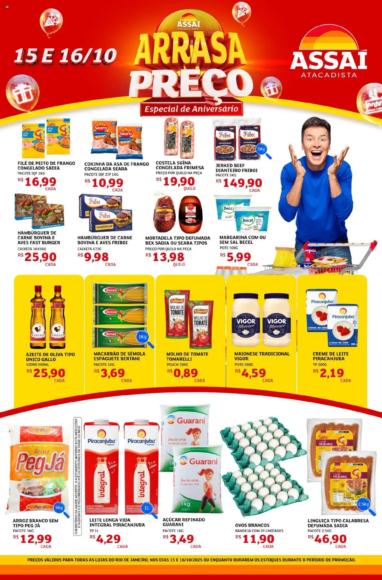 Assaí Atacadista Folheto - válido de 15.10.2025 | Página: 1 | Produtos: Espaguete, Molho de tomate, Sal, Margarina