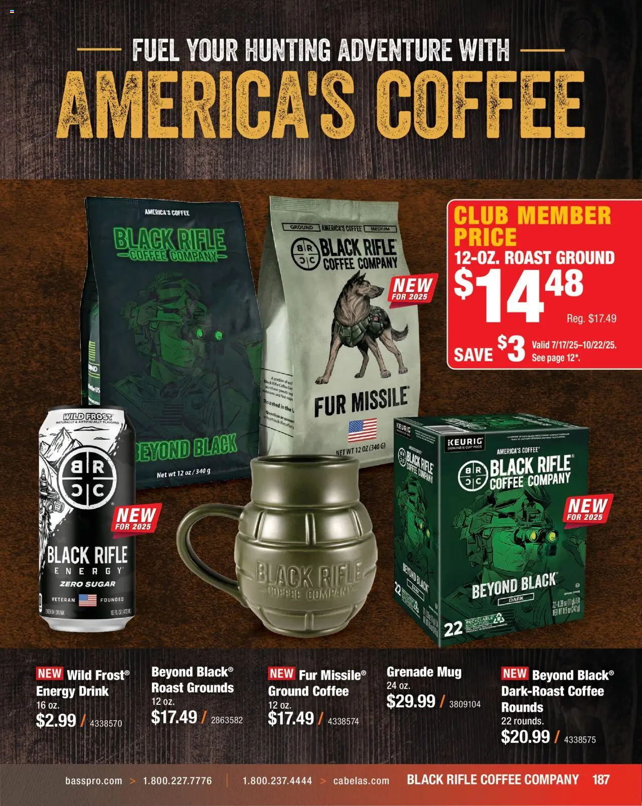 Cabela's Hunting Master 25 - valid from 11.08.2025 | Page: 187 | Products: Coffee, Sugar, Rifle